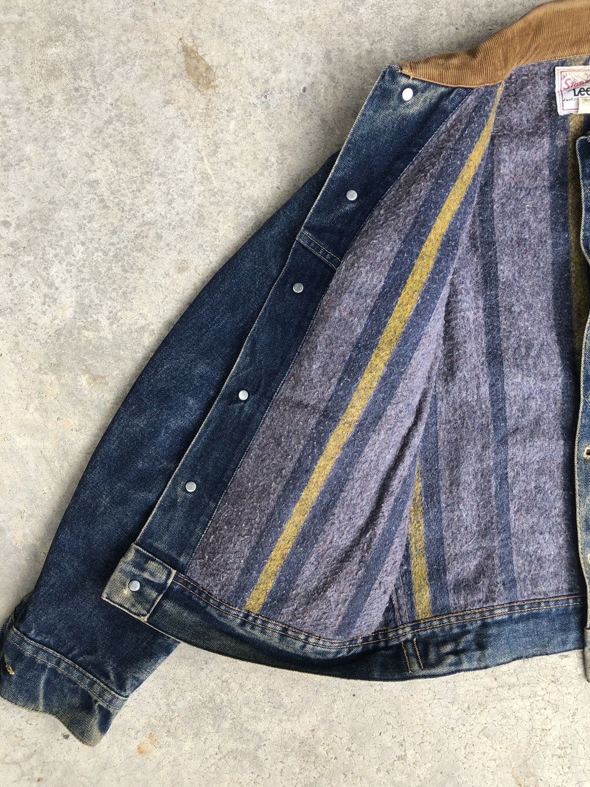 Vintage Vintage 70s Lee Storm Rider Blanked Lined Denim Jacket Size US M / EU 48-50 / 2 - 3 Thumbnail