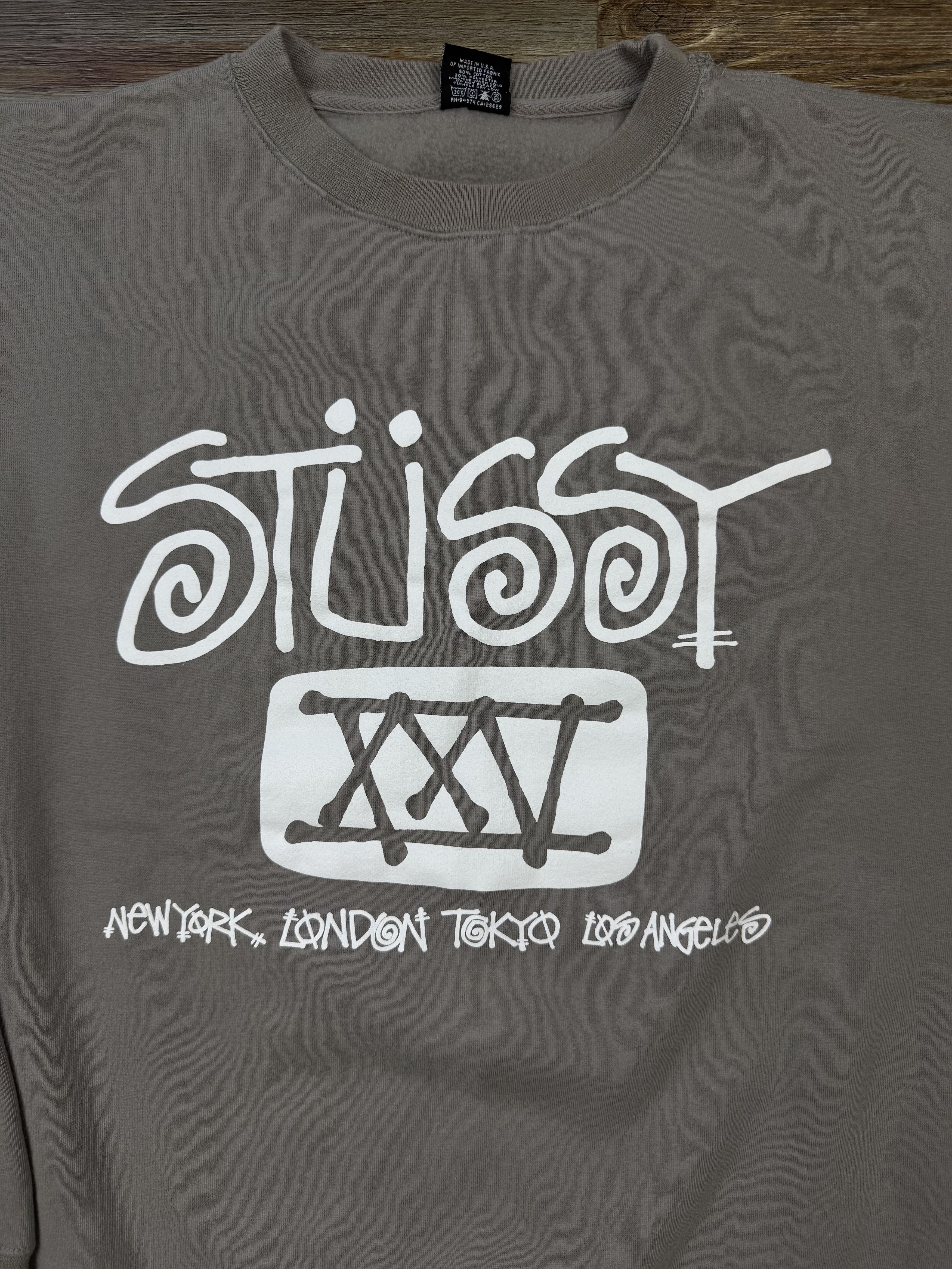 Stussy Vintage Stussy XXV 25th Anniversary Pullover Sweatshirt Size US L / EU 52-54 / 3 - 2 Thumbnail