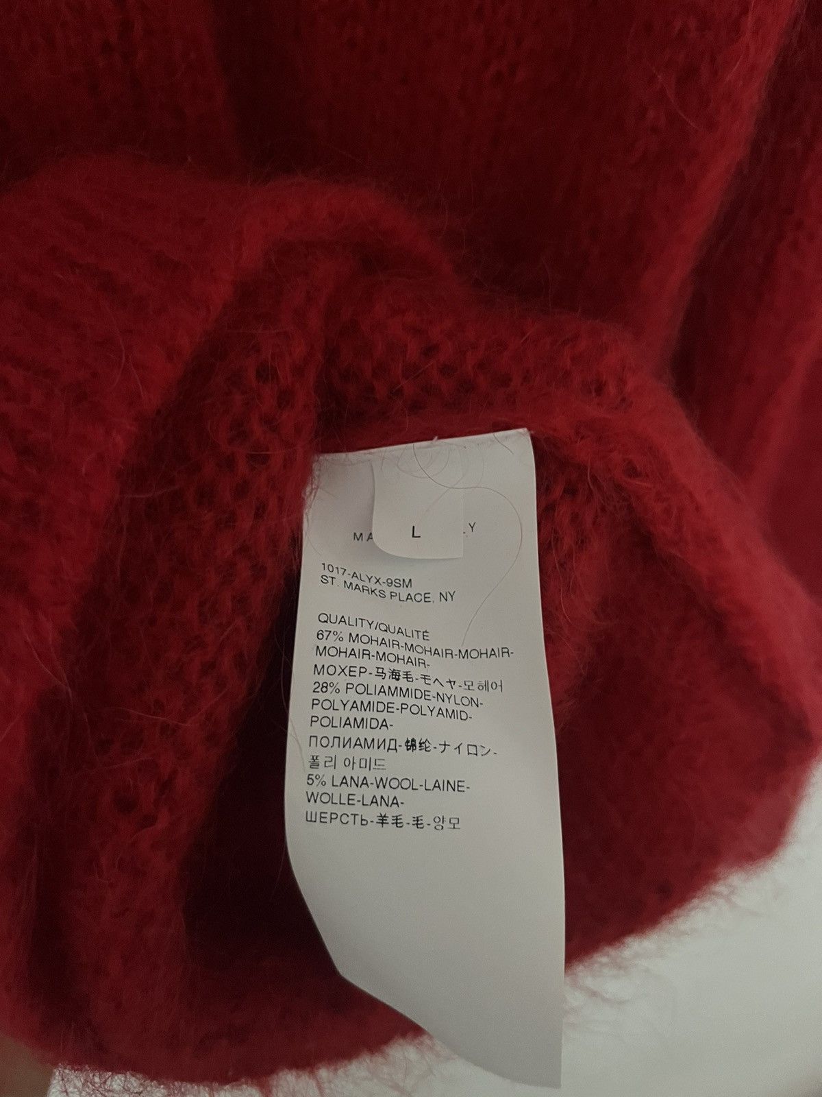 1017 ALYX 9SM 1017 Alyx 9SM red knit sweater Size US L / EU 52-54 / 3 - 5 Thumbnail