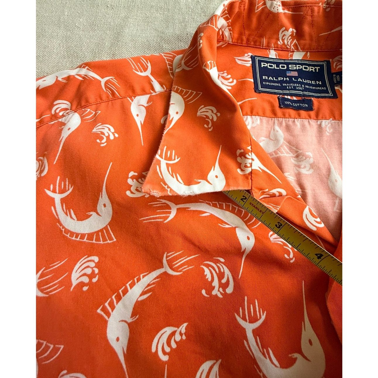 Ralph Lauren Sport VTG Polo Sport Ralph Lauren Shirt Mens XXL Marlin AOP READ Size US XXL / EU 58 / 5 - 11 Thumbnail