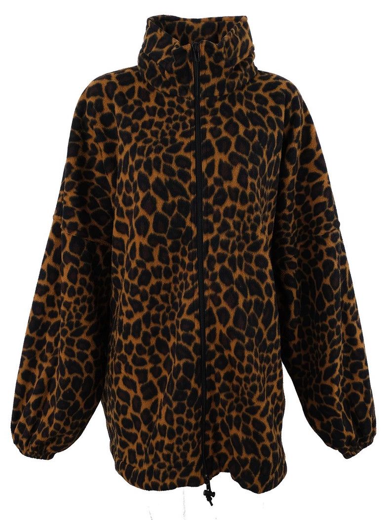Balenciaga Leopard Fleece Jacket 2501-Nextarrow