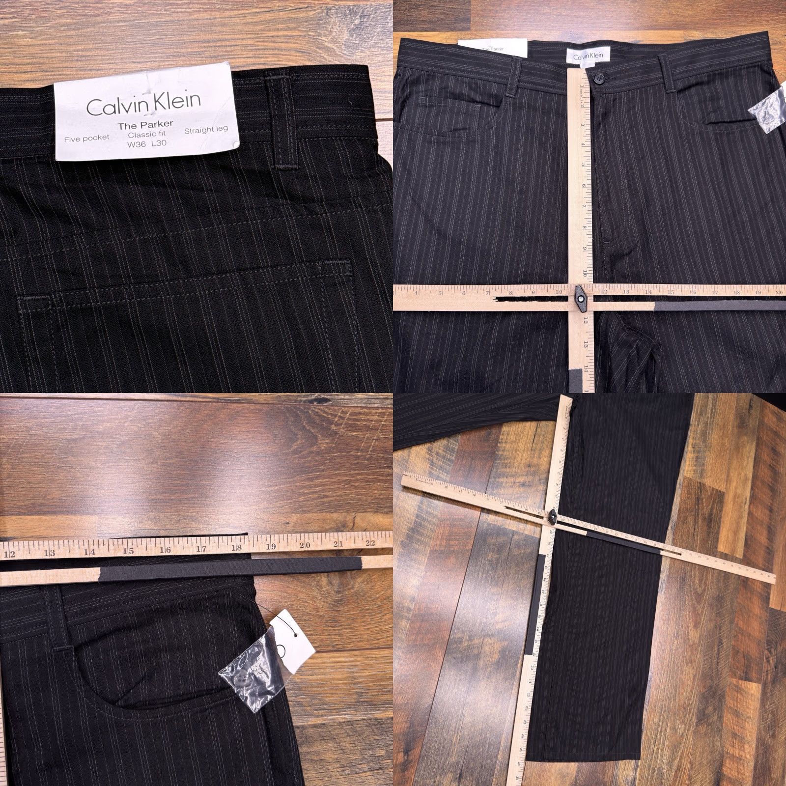 Calvin Klein **Calvin Klein Black Striped Mens Regular Fit 36x30 Pants** User: Calvin Klein Black Striped Mens Regular Fit 36x30 Pants Size US 36 / EU 52 - 8 Thumbnail