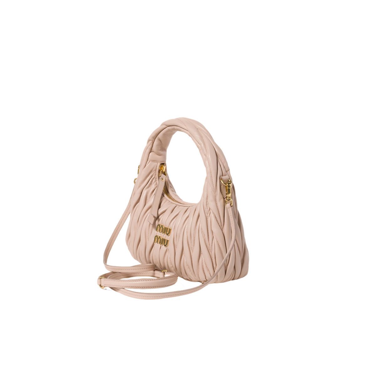 Miu Miu MIU MIU Wander Small $2950 Powder Pink Nappa Leather Hobo Ba Size ONE SIZE - 2 Thumbnail