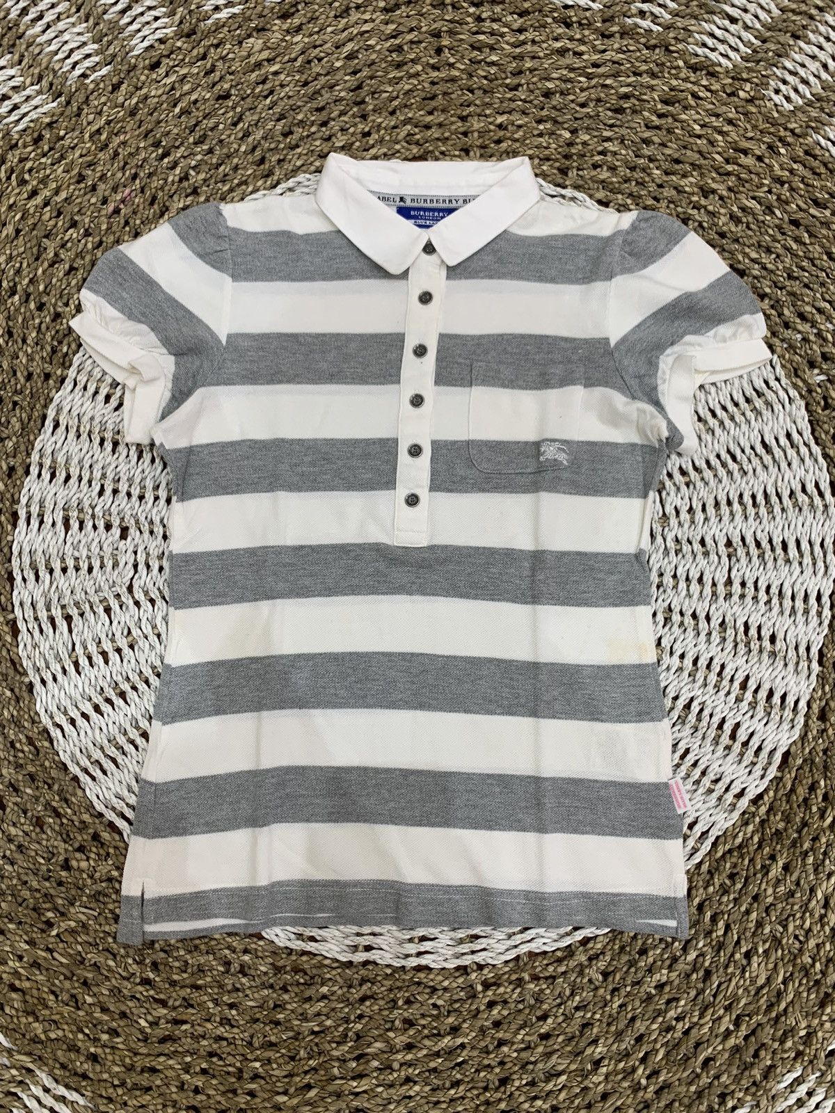 Burberry Burberry London Blue Label big stripe pocket polo shirt Size XS / US 0-2 / IT 36-38 - 1 Thumbnail