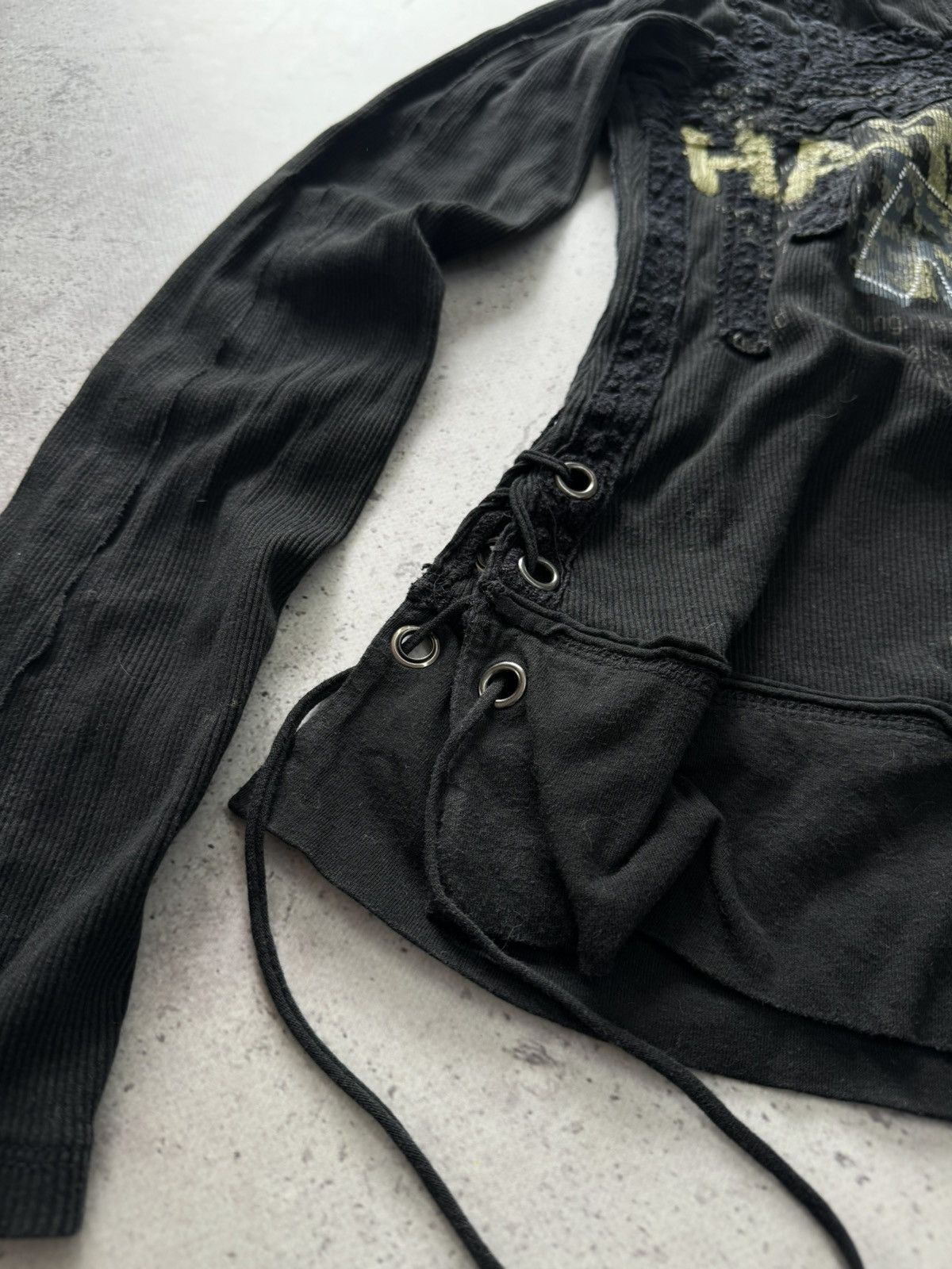 Hysteric Glamour Vintage 00s HardRock Distressed Bandage Zip Up Hoodie Size S / US 4 / IT 40 - 6 Thumbnail