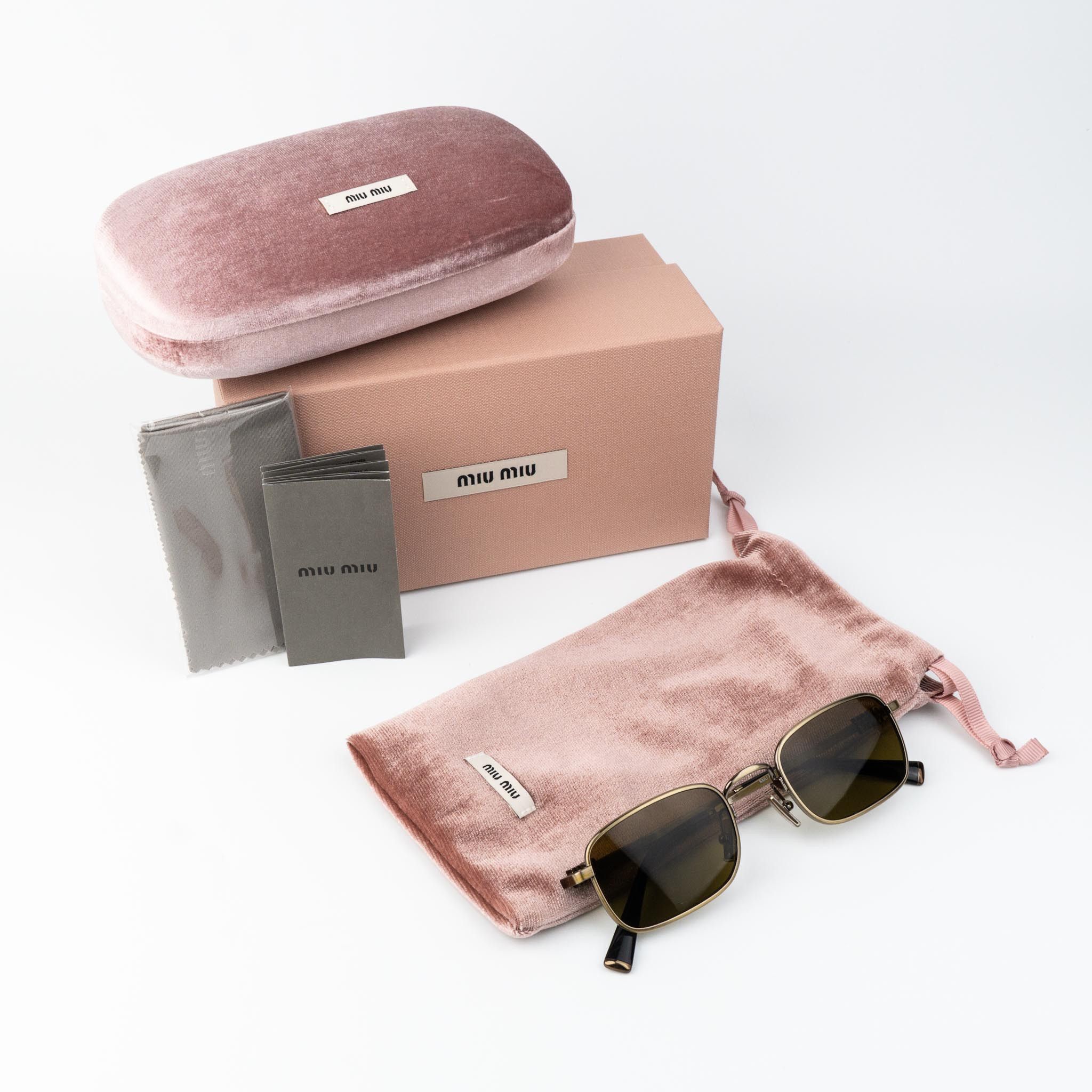 Miu Miu Miu Miu Women Sunglasses Rectangle MUA53S 26C09Z AUTHENTIC Size ONE SIZE - 9 Thumbnail