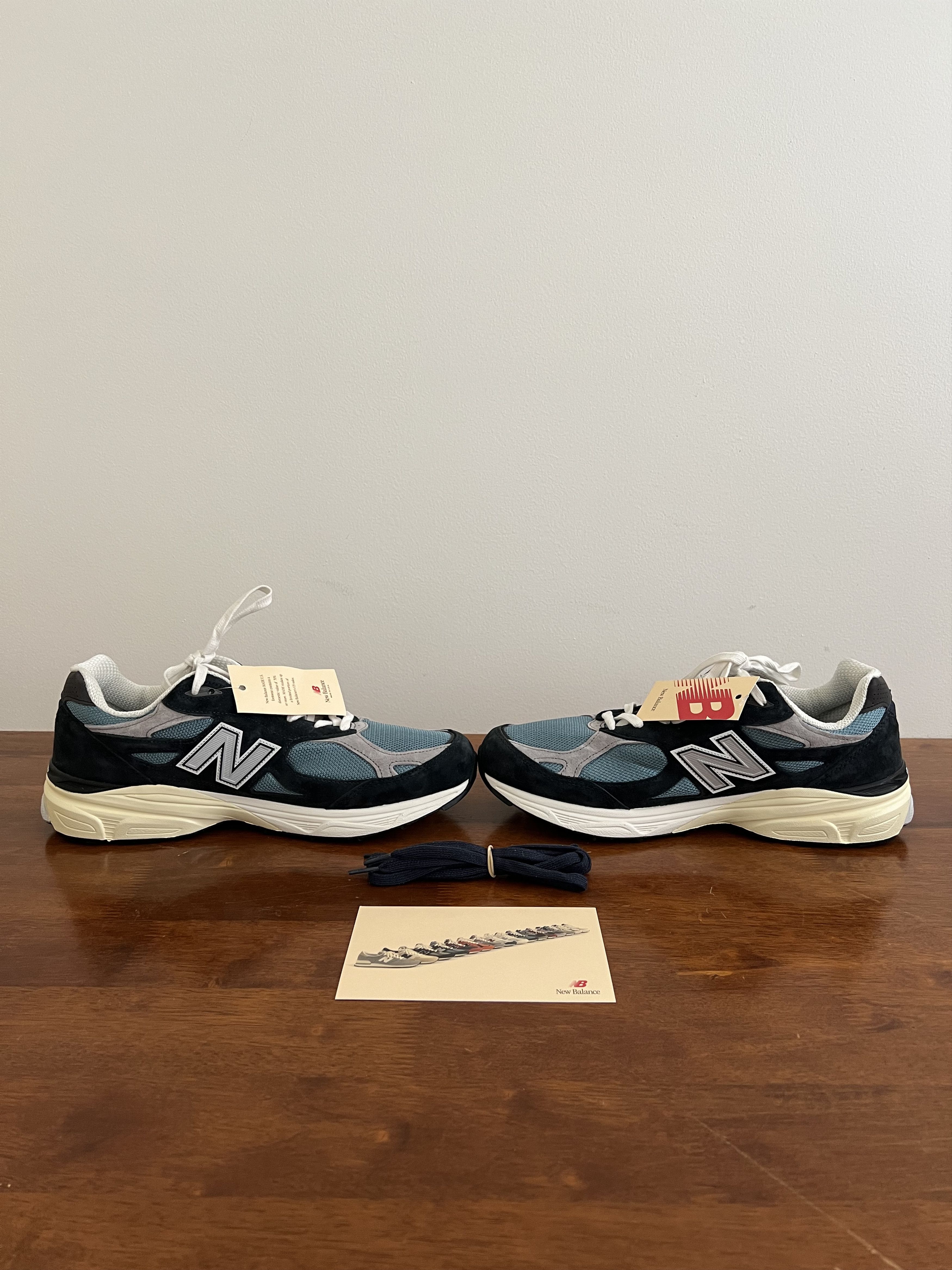 New Balance 💚 2022 New Balance Made In USA 990v3 Teddy Santis Navy Size US 13 / EU 46 - 3 Thumbnail