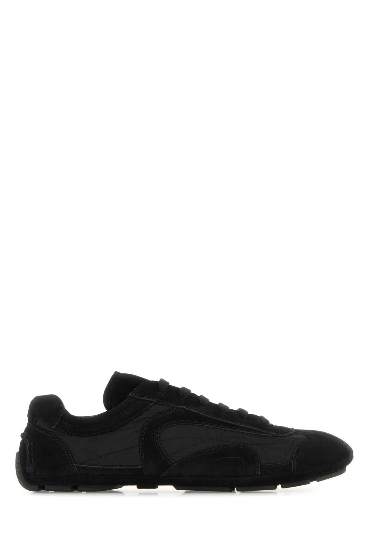 Prada Black Suede And Re-Nylon Montecarlo Re-Edition 2005 Sneakers Size US 9 / EU 42 - 1 Thumbnail