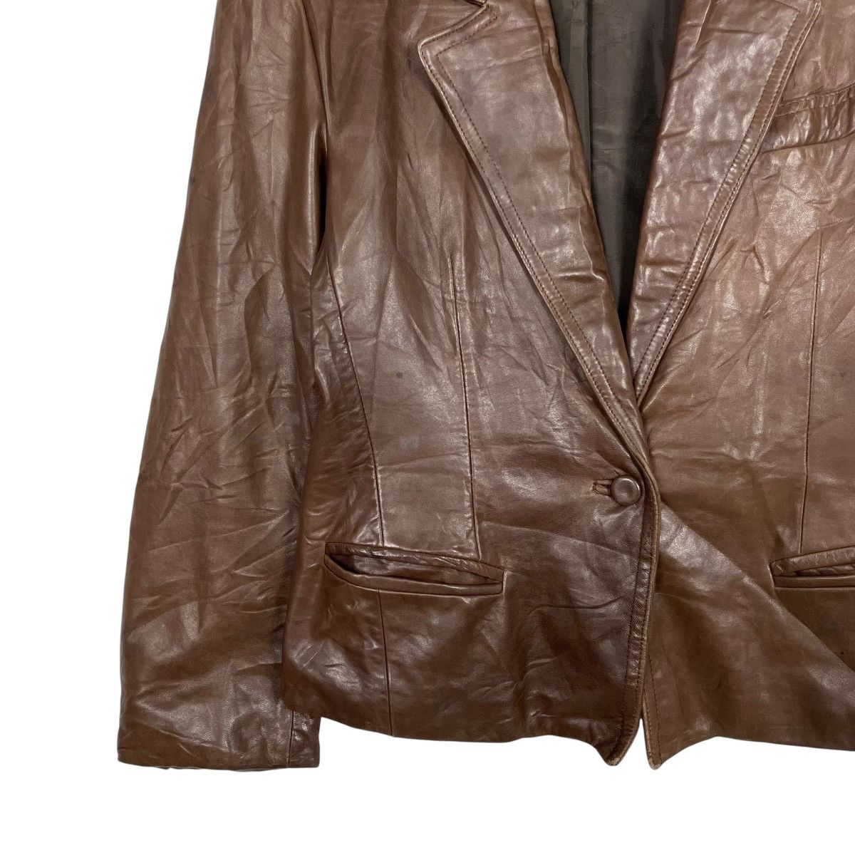 Other Blu Fox Roma Leather Jacket Size L / US 10 / IT 46 - 3 Thumbnail