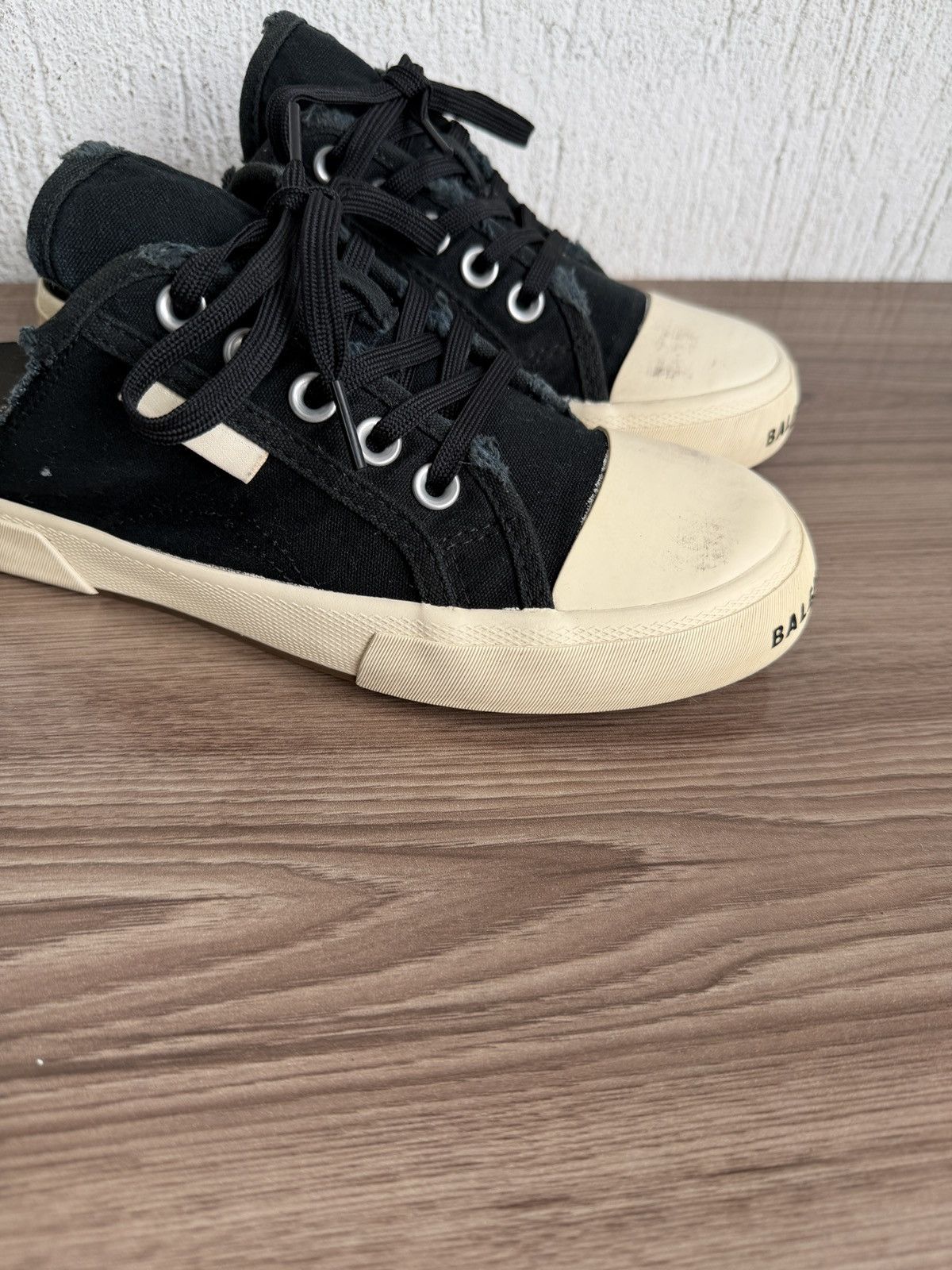 Balenciaga distress paris slip on mules Size US 6.5 / EU 39-40 - 3 Thumbnail