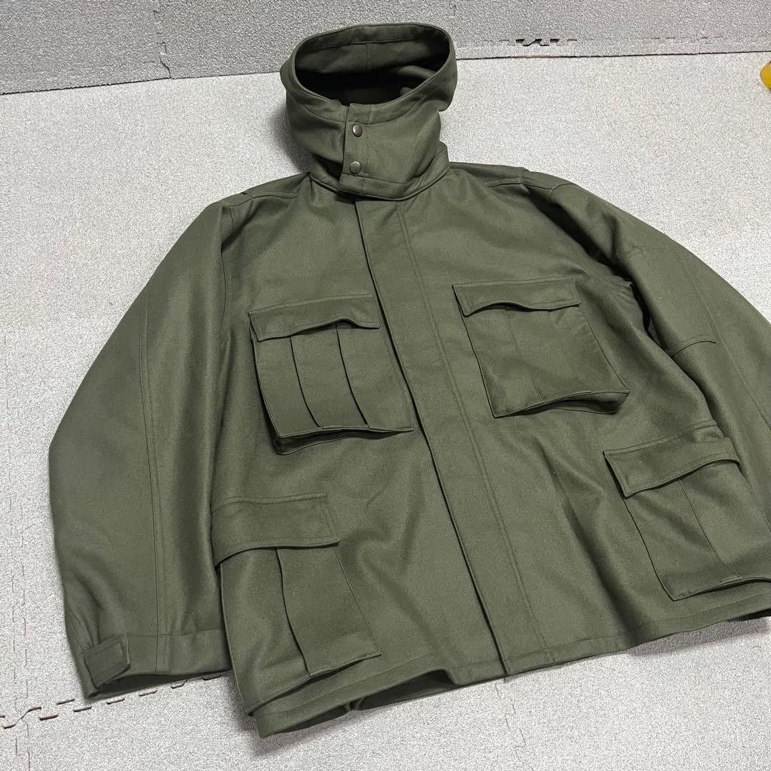Auralee AURALEE LIGHT MELTON FLIGHT PARKA Olive 3 Size US L / EU 52-54 / 3 - 2 Thumbnail