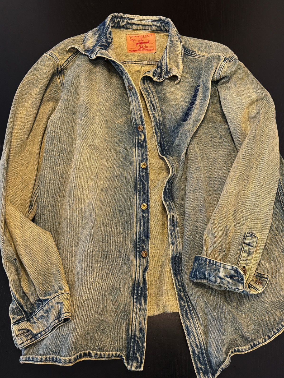 Y/Project Y/PROJECT Beige Pinched Denim Shirt Size US XXL / EU 58 / 5 - 1 Thumbnail