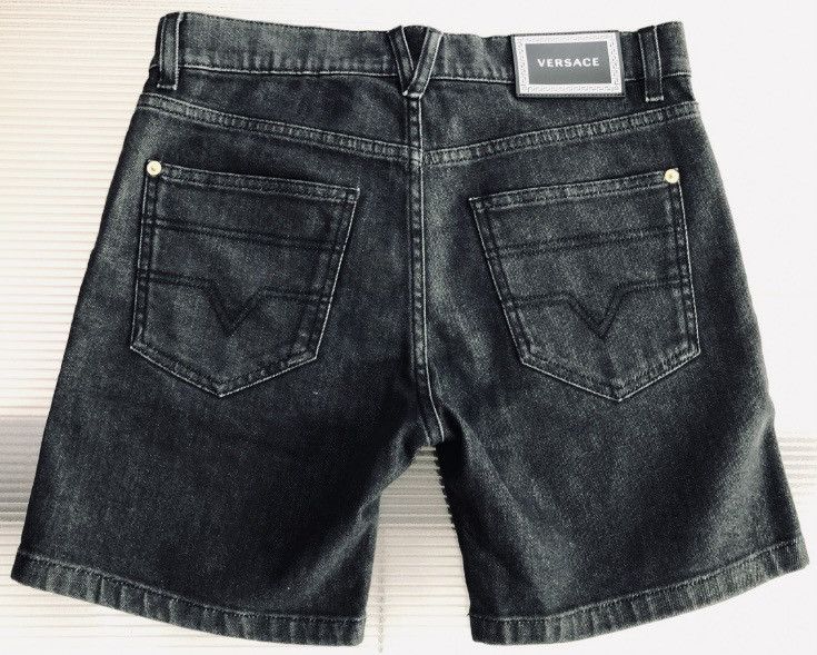 Versace Verscae 🇮🇹 Black Asphalt 5 Pkt Medusahead Denim Shorts 30 New Size US 30 / EU 46 - 4 Thumbnail