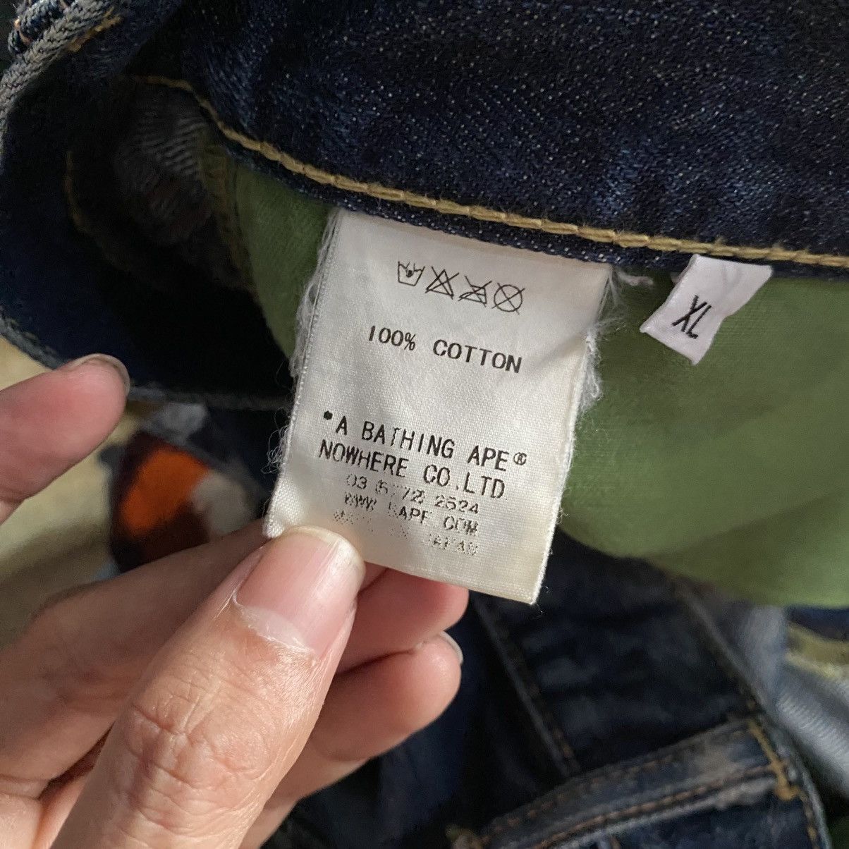 Bape Bape head crown jeans custom made boro sashiko Size US 38 / EU 54 - 22 Thumbnail