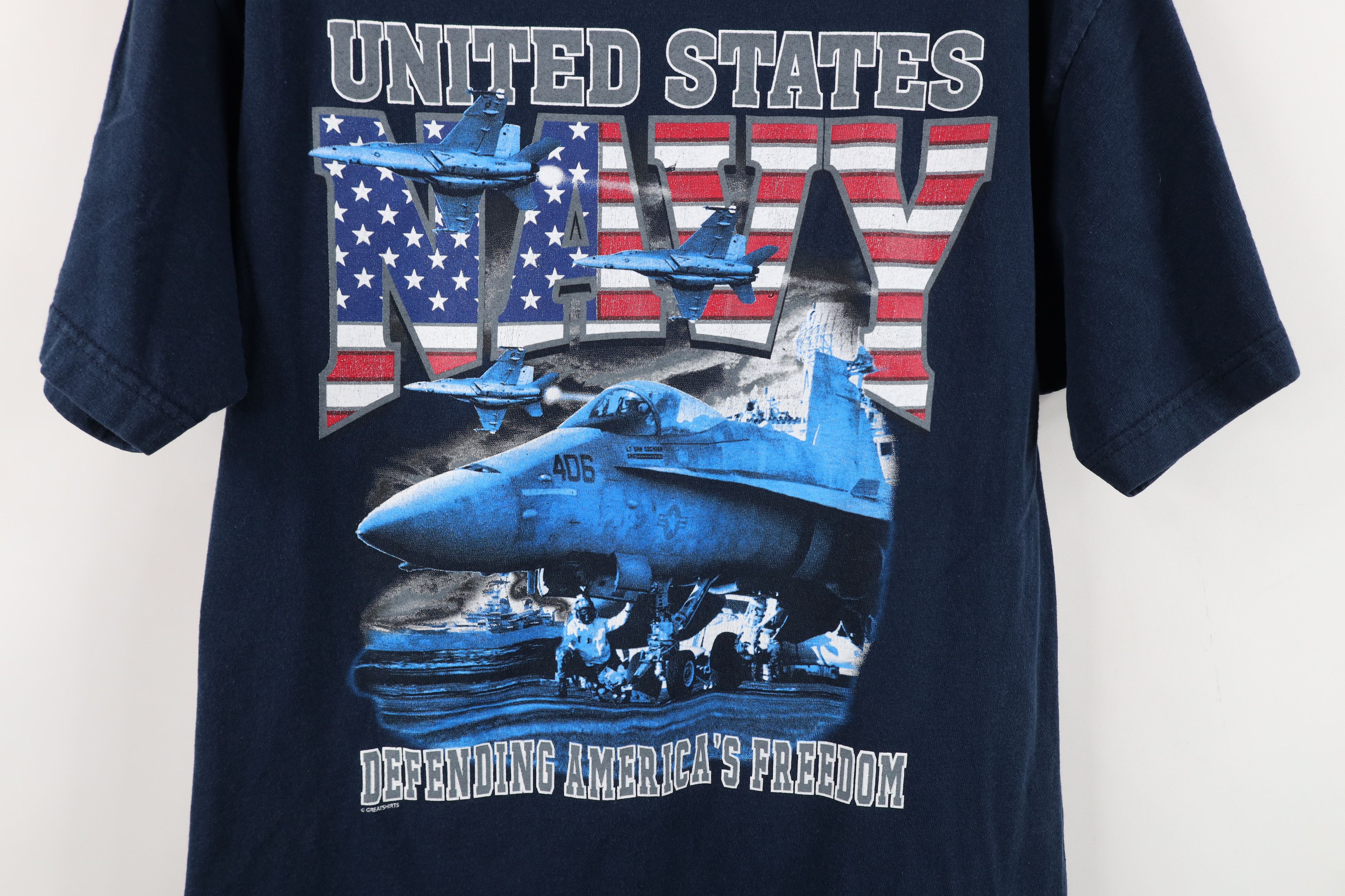Vintage Vintage 90s United States Navy Military Short Sleeve T-Shirt Size US M / EU 48-50 / 2 - 4 Thumbnail