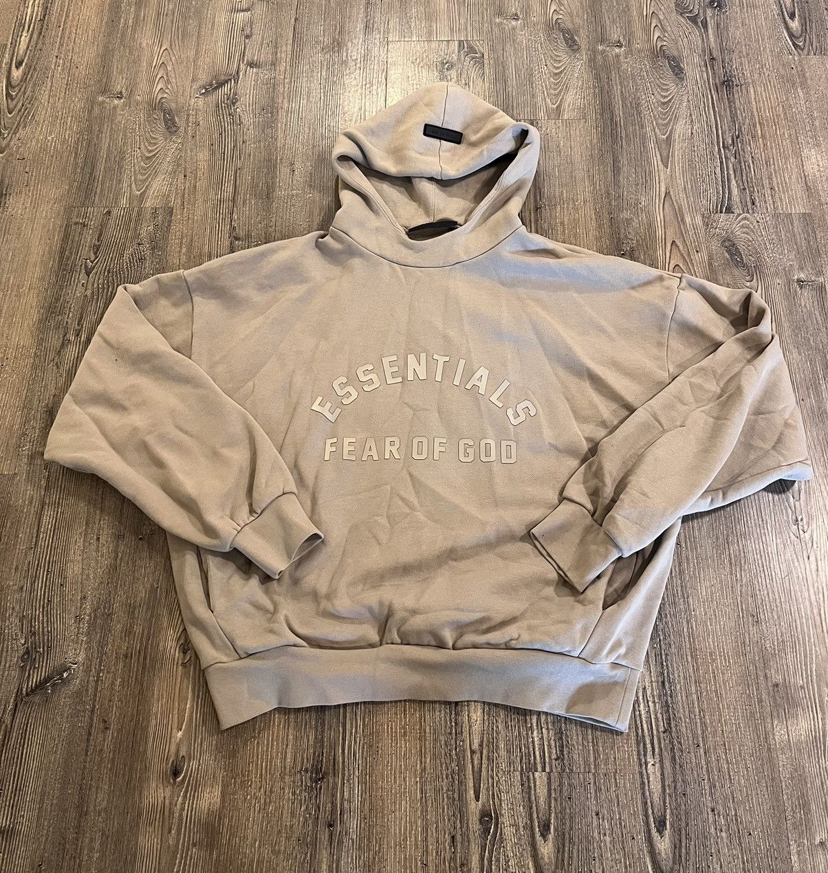 Fear Of God Essential Hoodie Applique Logo | Grailed