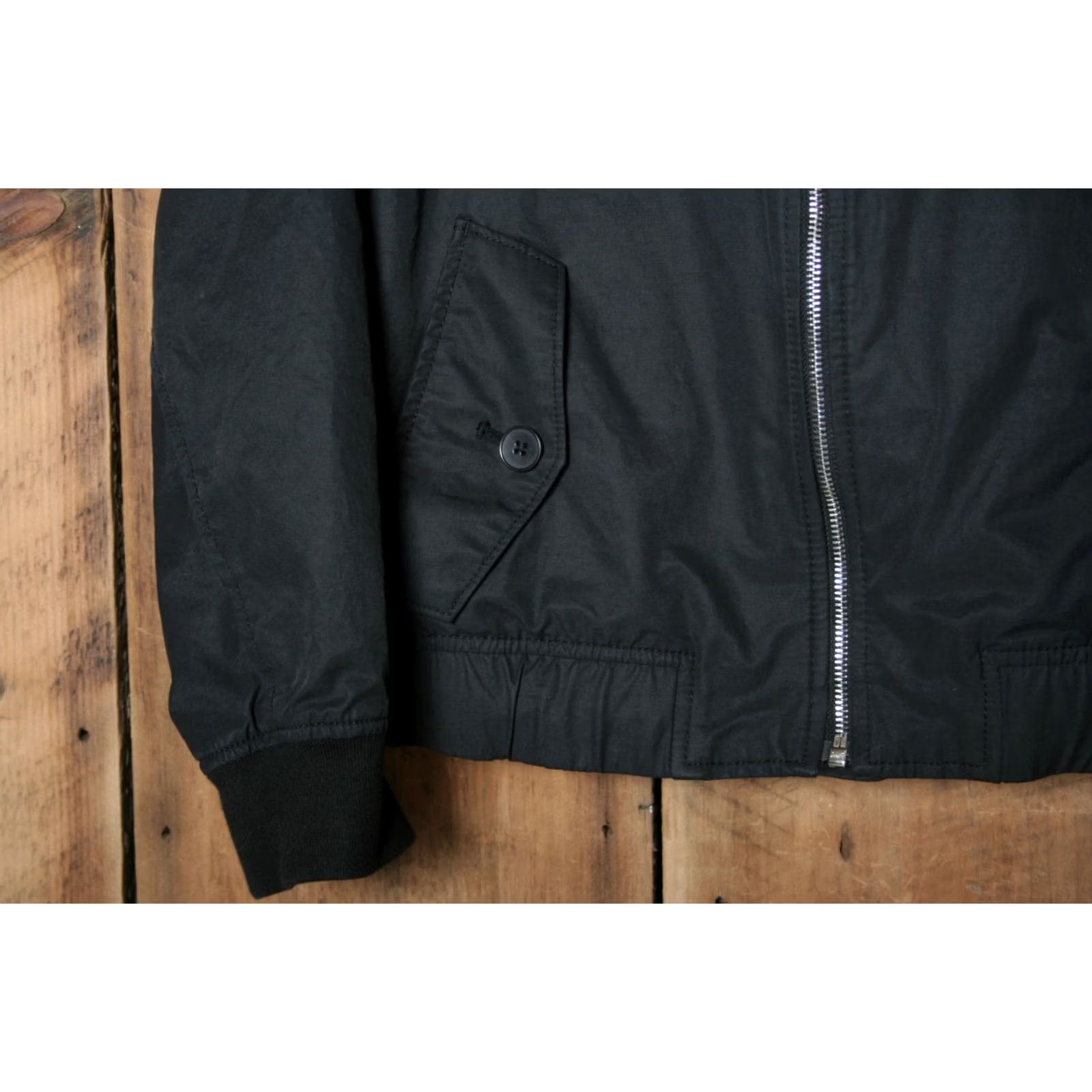 Banana Republic BANANA REPUBLIC Black Bomber Jacket Men's Sz. S Cotton/Nylon Blend Zip Jacket Size US S / EU 44-46 / 1 - 4 Thumbnail