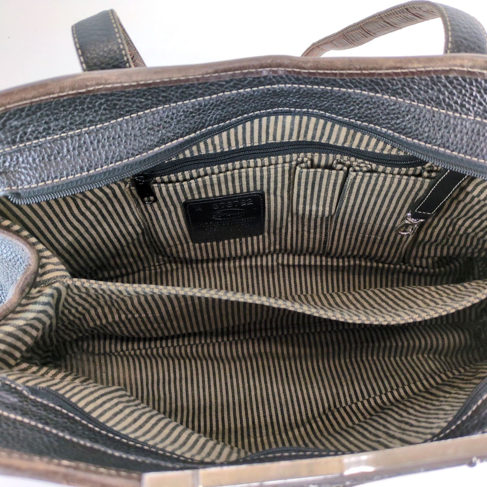 Brighton Vintage Brighton Black Pebble Leather 16" Shoulder Bag Purse Size ONE SIZE - 3 Thumbnail