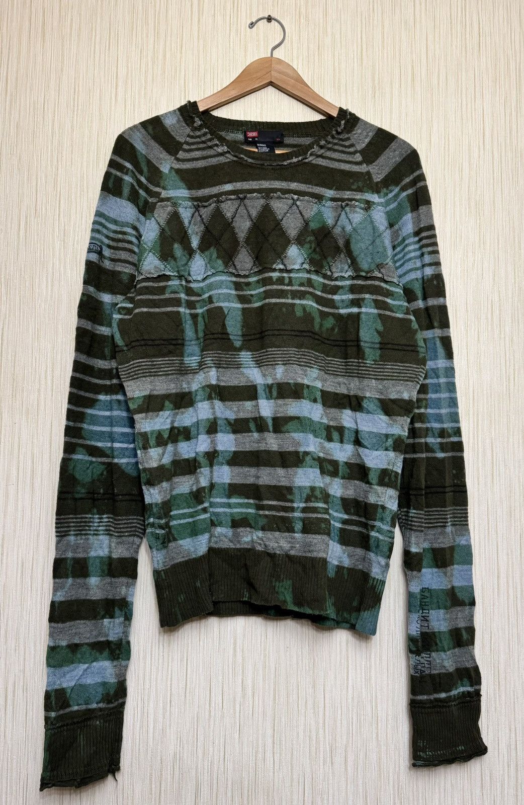 Diesel × Vintage Diesel rare vintage bleached bandits Y2K sweater Size US XL / EU 56 / 4 - 5 Thumbnail