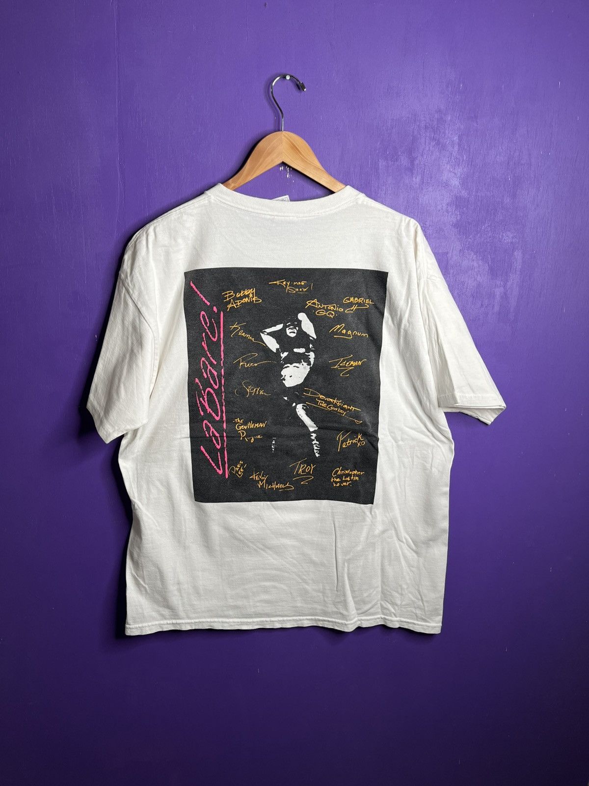 Vintage Vintage 90s I spent the night with the men of La bare tee Size US XL / EU 56 / 4 - 2 Thumbnail