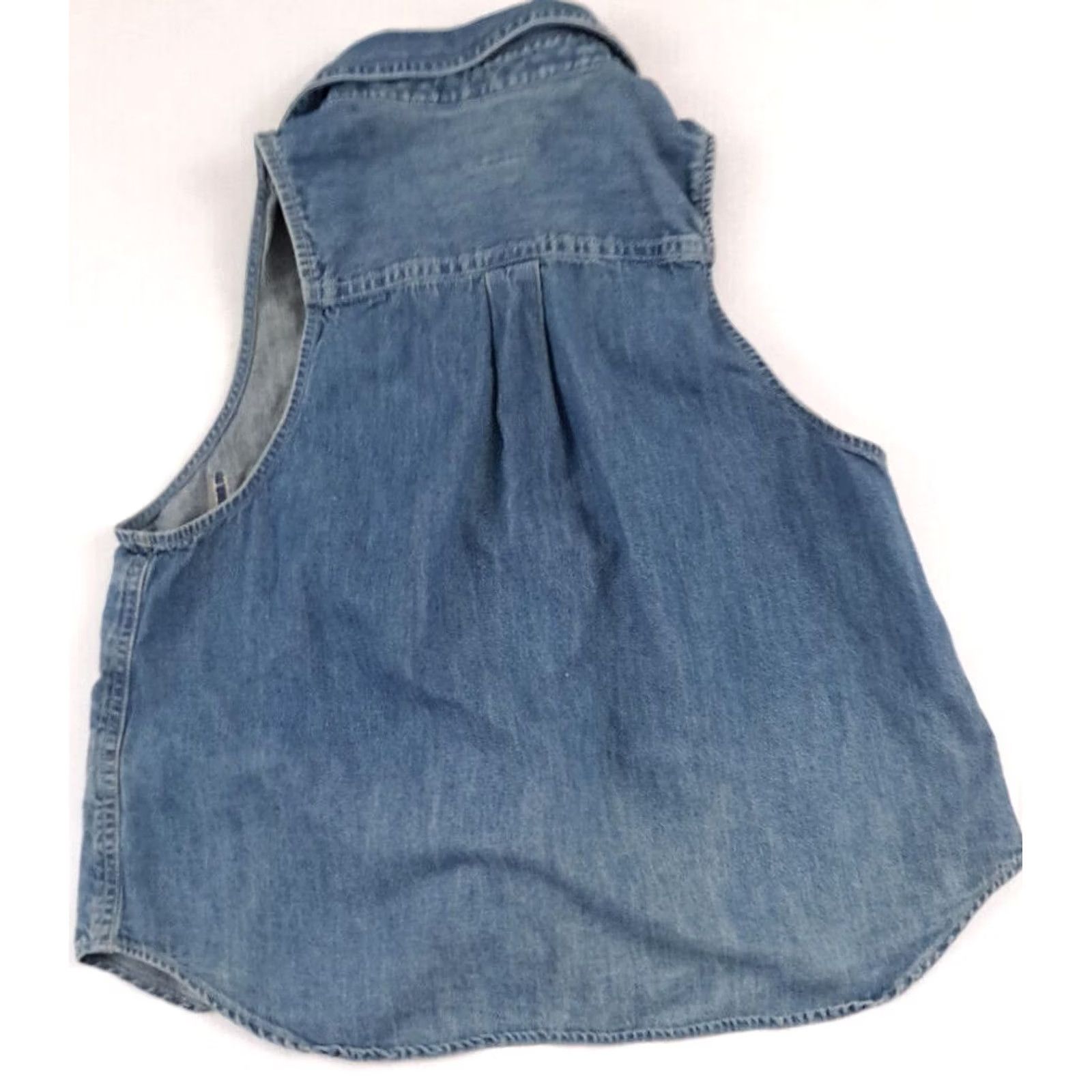 Chaps Pre-Owned Womens Chaps Blue Denim Vest M Size 32" / US 10 / IT 46 - 5 Thumbnail