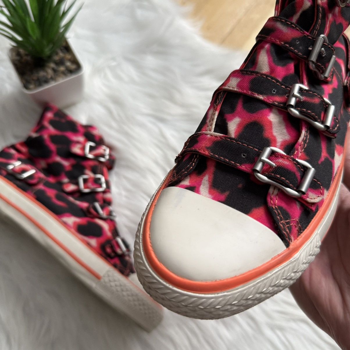 ASH 📌 Vintage Ash Y2K High Crazy Buckle Top Sneakers Size US 7 / IT 37 - 12 Thumbnail