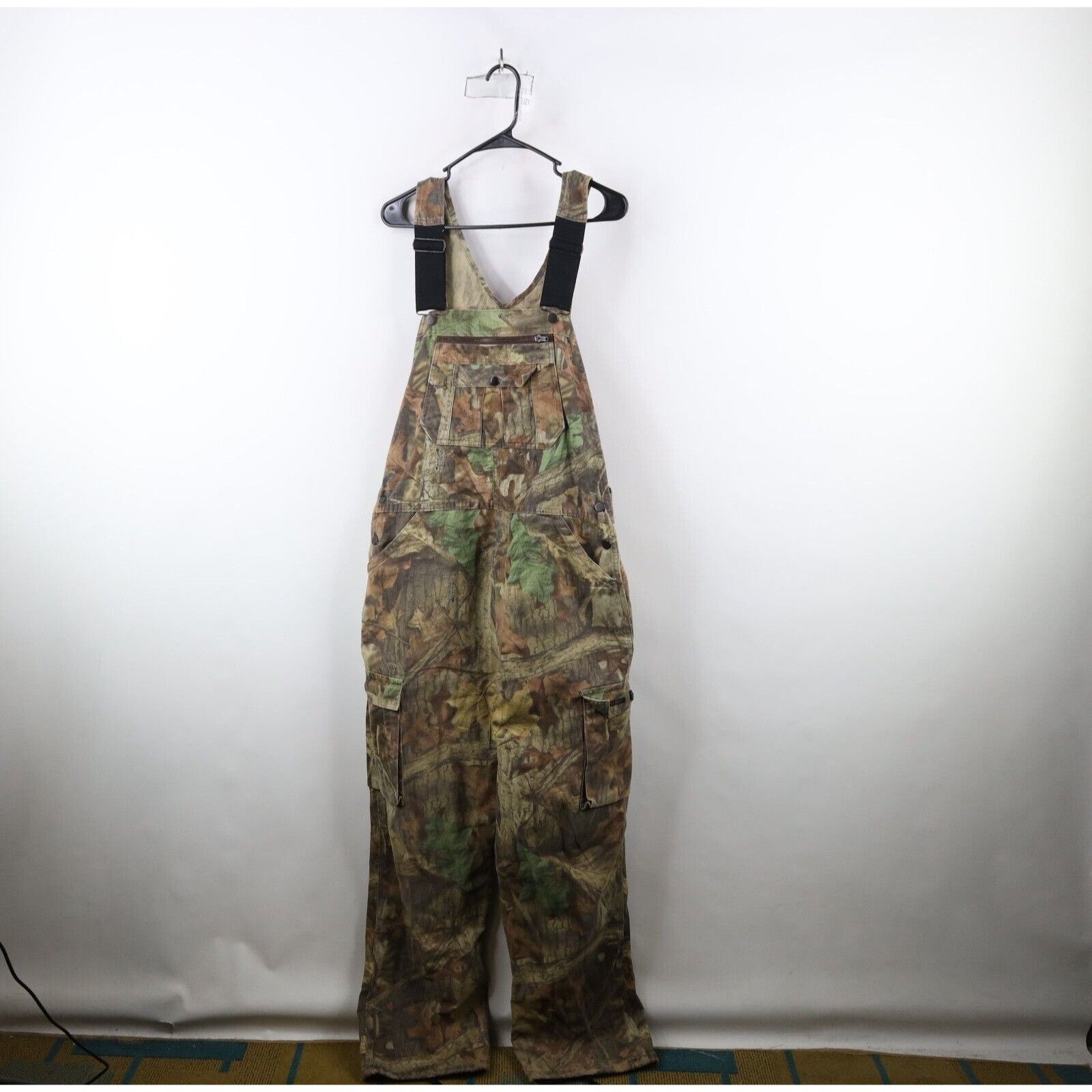 Vintage Vintage 90s StreetwearFaded Camouflage Wide Leg Overalls Size US 38 / EU 54 - 1 Thumbnail