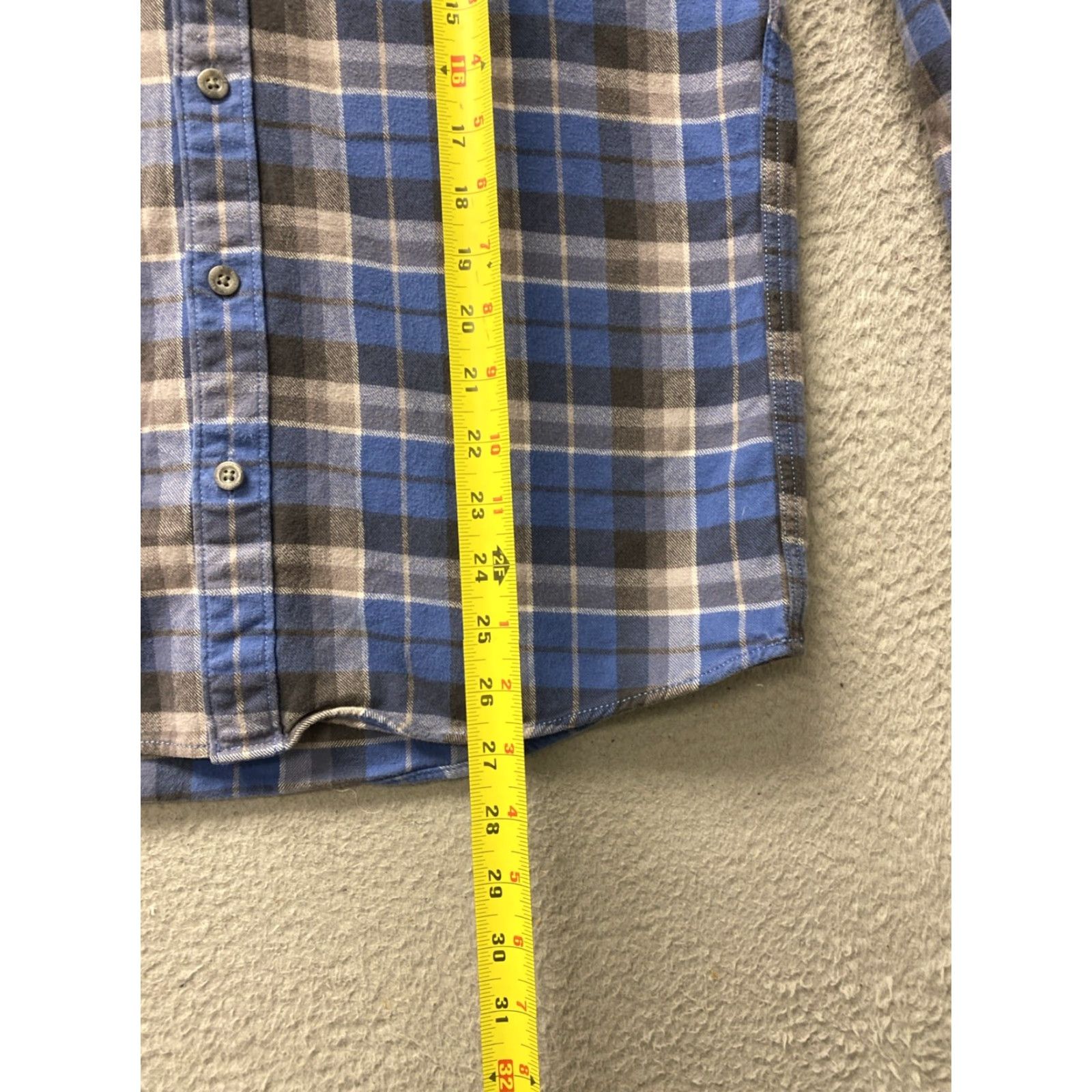 Eddie Bauer EDDIE BAUER Button-Up Shirt Men M Blue Gray Plaid Large /0255 Size US M / EU 48-50 / 2 - 7 Thumbnail