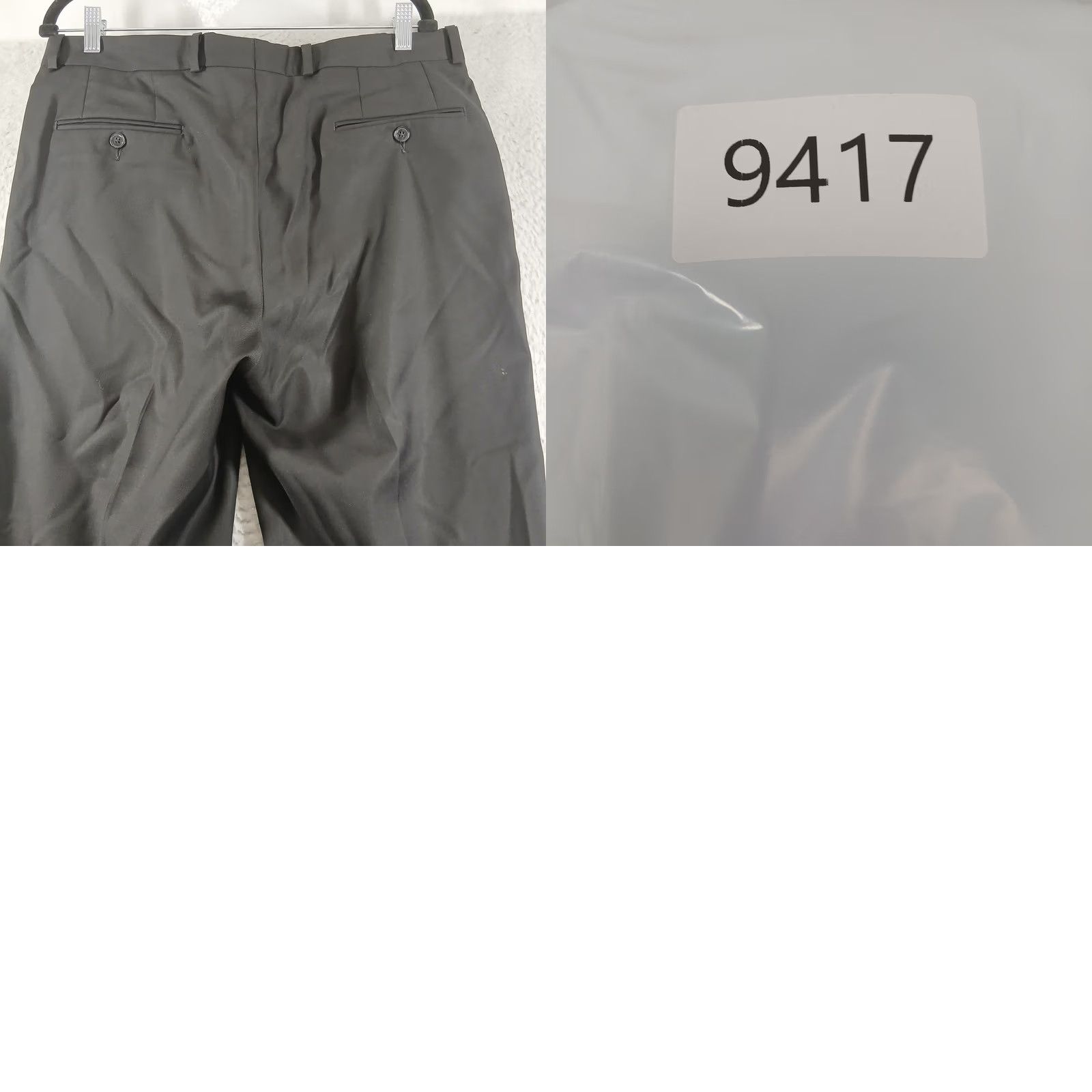 Calvin Klein Calvin Klein Dress Pants Slim Fit 100% Wool Flat Front 34x32 Black Size US 34 / EU 50 - 8 Thumbnail