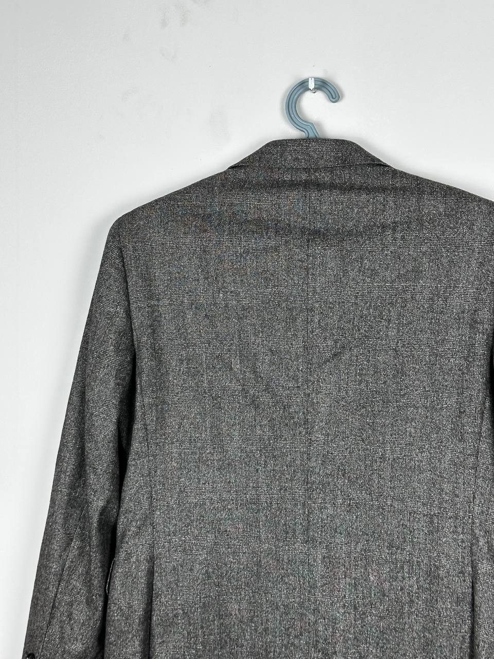 Tagliatore Tagliatore Virgin Wool Grey Checkered Blazer Made In Italy Size 52R - 10 Thumbnail