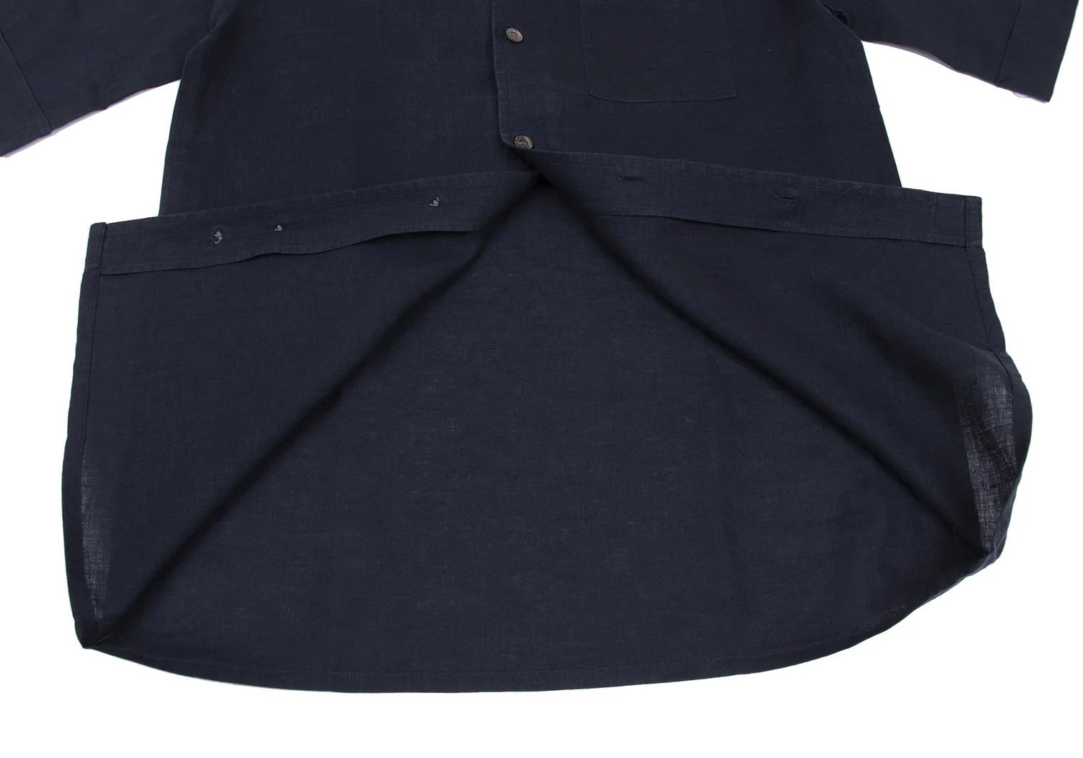 Burberry Linen Short Sleeve Open Collar Shirt in Navy M Size US M / EU 48-50 / 2 - 10 Thumbnail