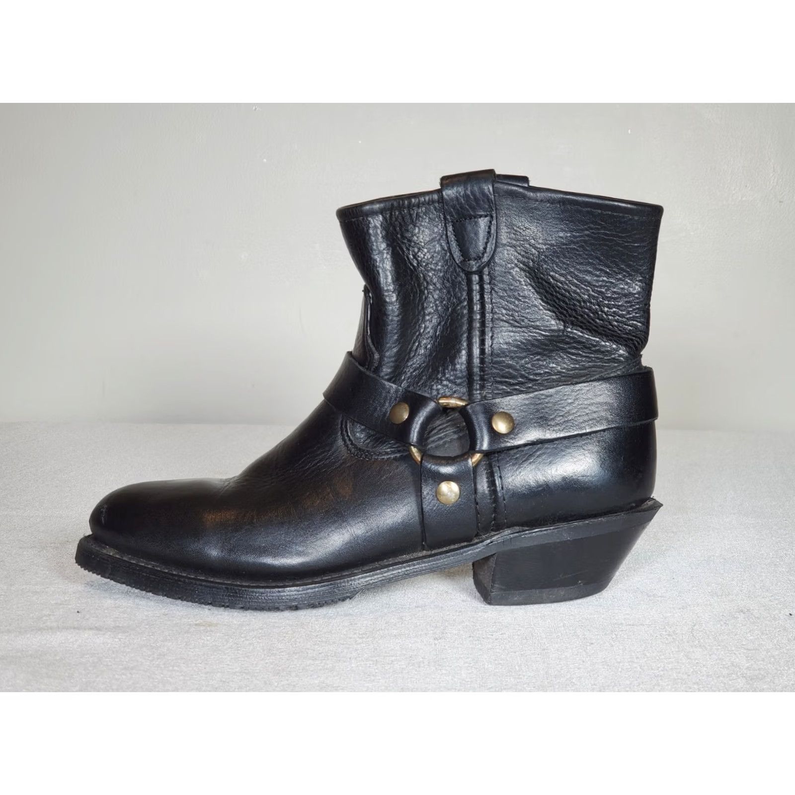 Vintage Double-H Boots Ladies Harness Black Leather Moto Western 5026 Women's US 7 M Boots Size US 7 / IT 37 - 5 Thumbnail