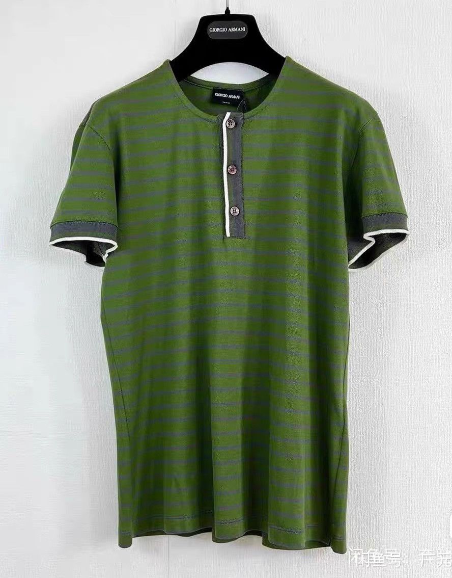 Giorgio Armani Giorgio Armani Mulberry Silk Short Sleeve Polo K18 Size US M / EU 48-50 / 2 - 3 Thumbnail