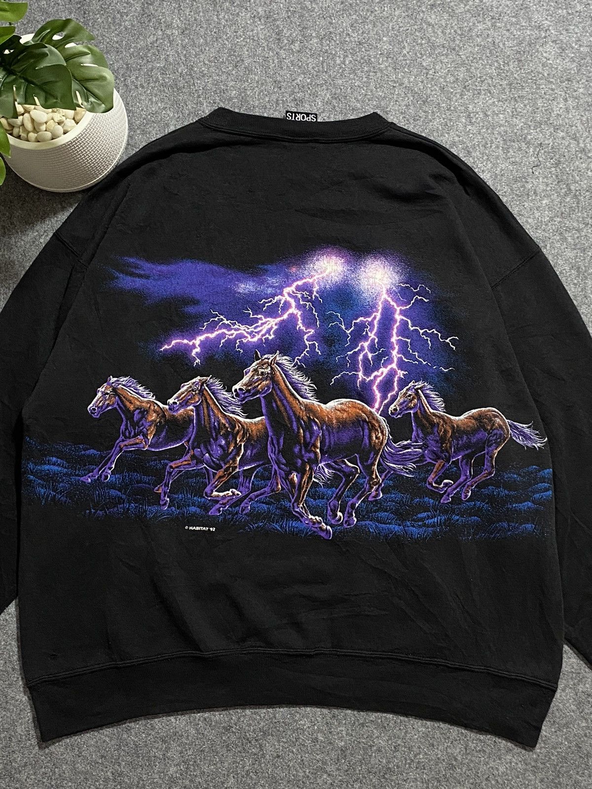 Habitat Vintage habitat 1992 Sweatshirt Thunder Horse Size US XL / EU 56 / 4 - 6 Thumbnail