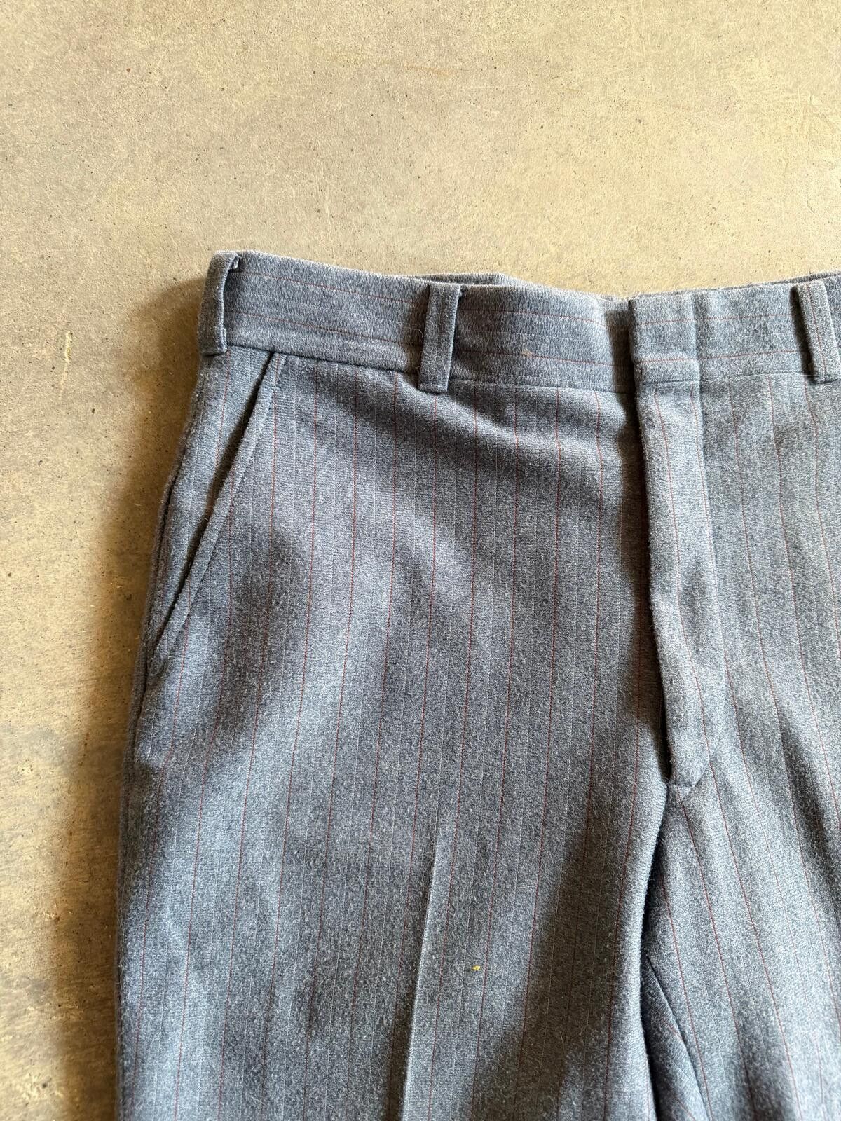 Vintage VTG Blue Gray Wool Trouser Pants Sz 34x30 Size US 34 / EU 50 - 3 Thumbnail