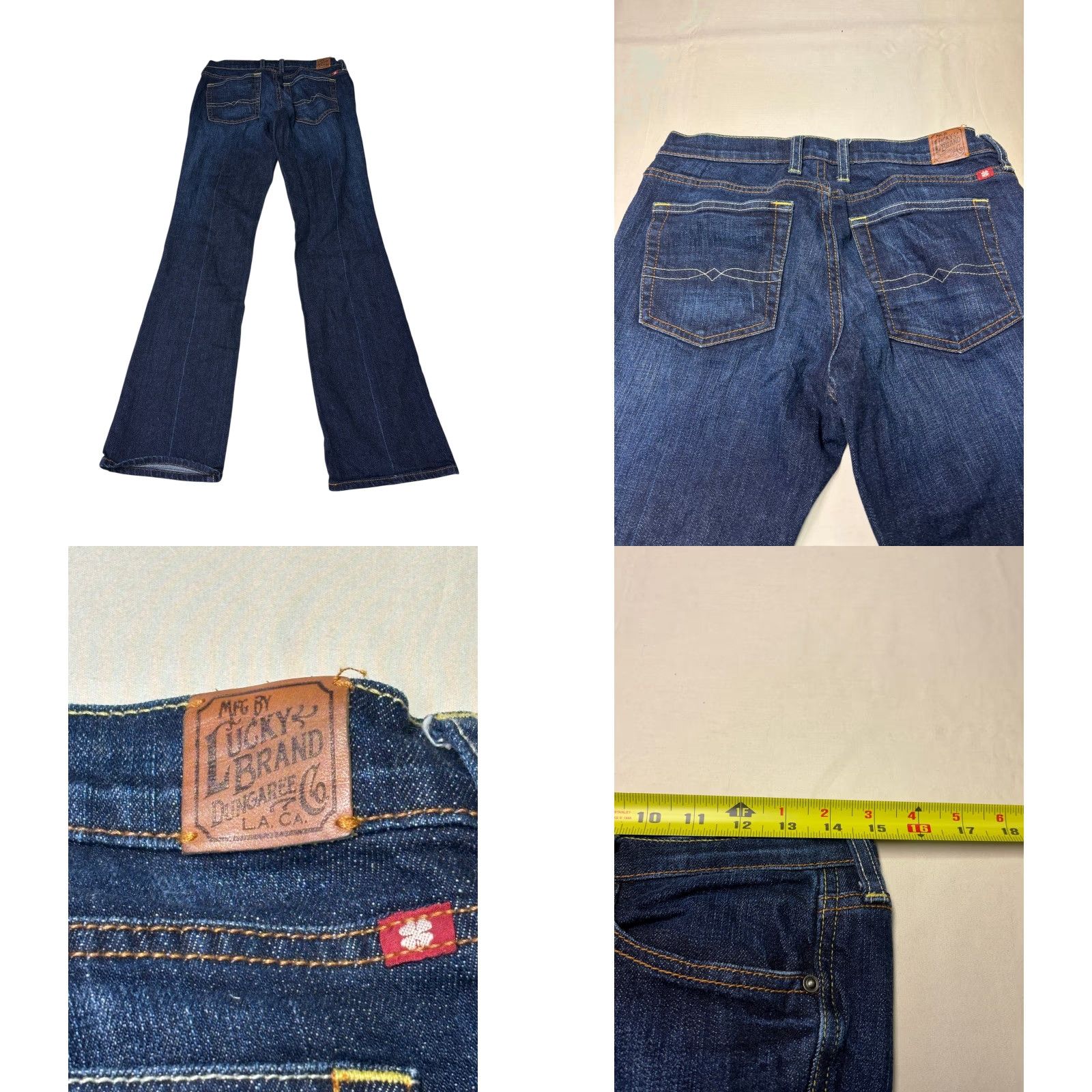 Lucky Brand Lucky Brand Classic Rider Jeans Bootcut Women 26 30 Inseam 31 Dark Wash Denim 5-Pocket Logo Patch Tie Breaker Size 26" / US 2 / IT 38 - 8 Thumbnail