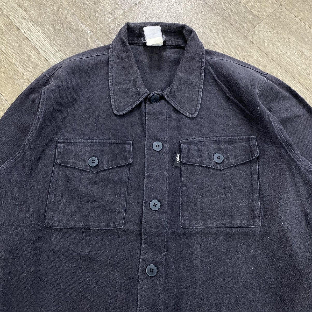 agnes b. Vintage Agnes B. Paris Military 107 Black Style Shirt Size US M / EU 48-50 / 2 - 2 Thumbnail