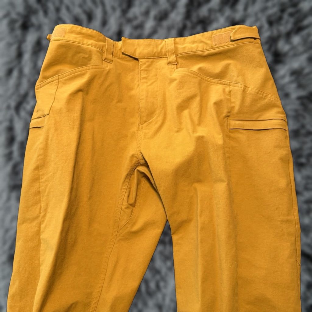 Ten Thousand Tactical Utility Pant Mens 32x30 Slim Mustard Yellow Adjustable Casual Workwear Canvas Pants Slim Fit Men