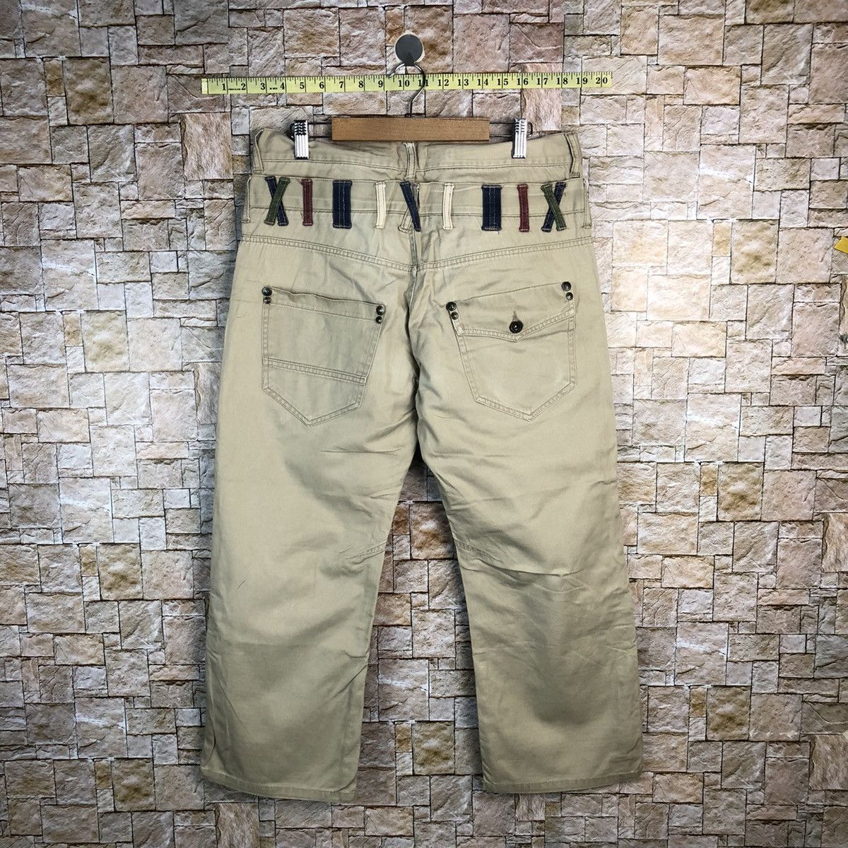 Japanese Brand × Seditionaries Double Focus stretwear double waist Cream Cargo Pants #A622 Size US 33 - 13 Thumbnail