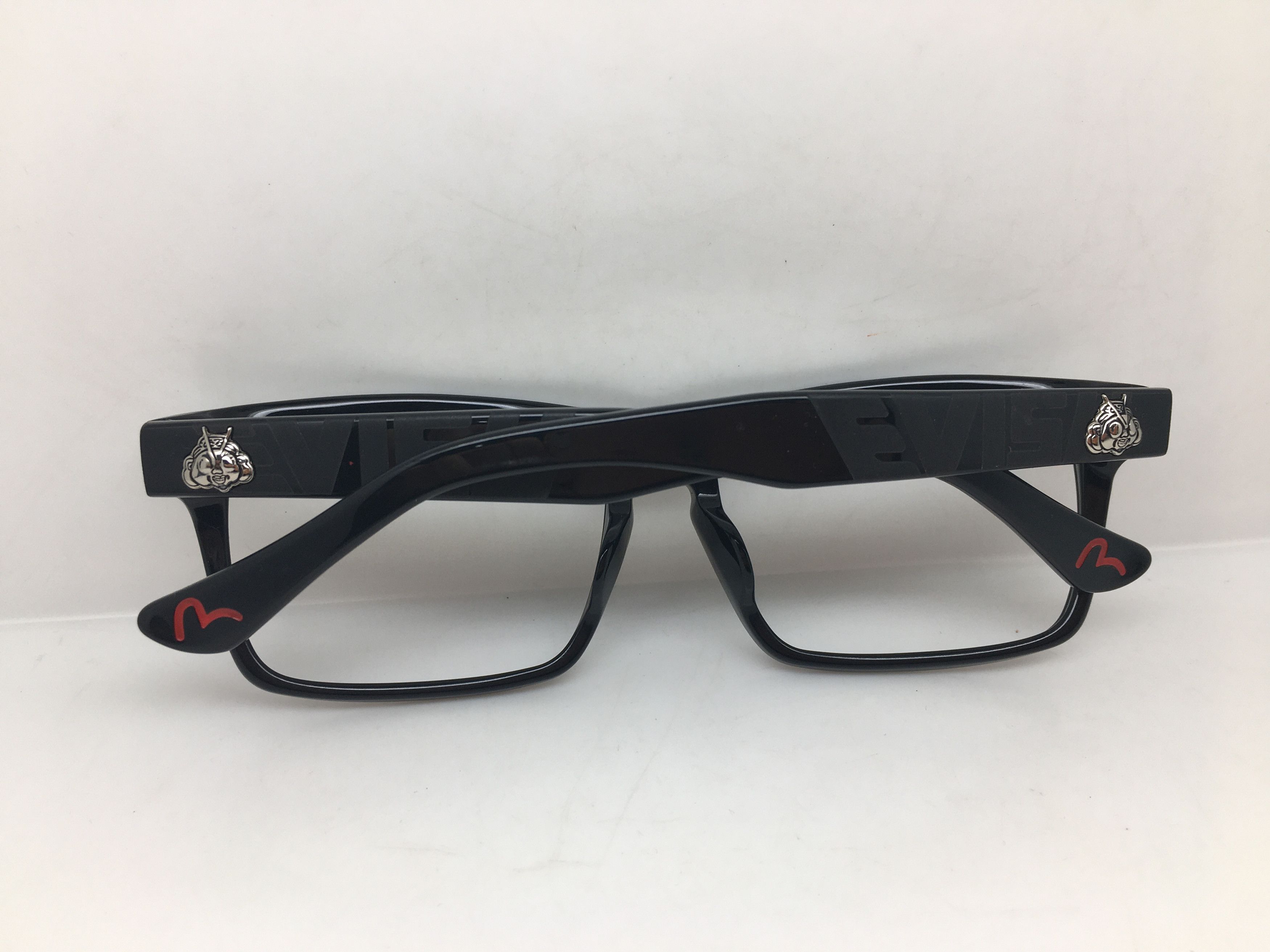 Evisu Evisu EV-8512 Black Acetate RX Eyeglasses Frame Size ONE SIZE - 8 Thumbnail