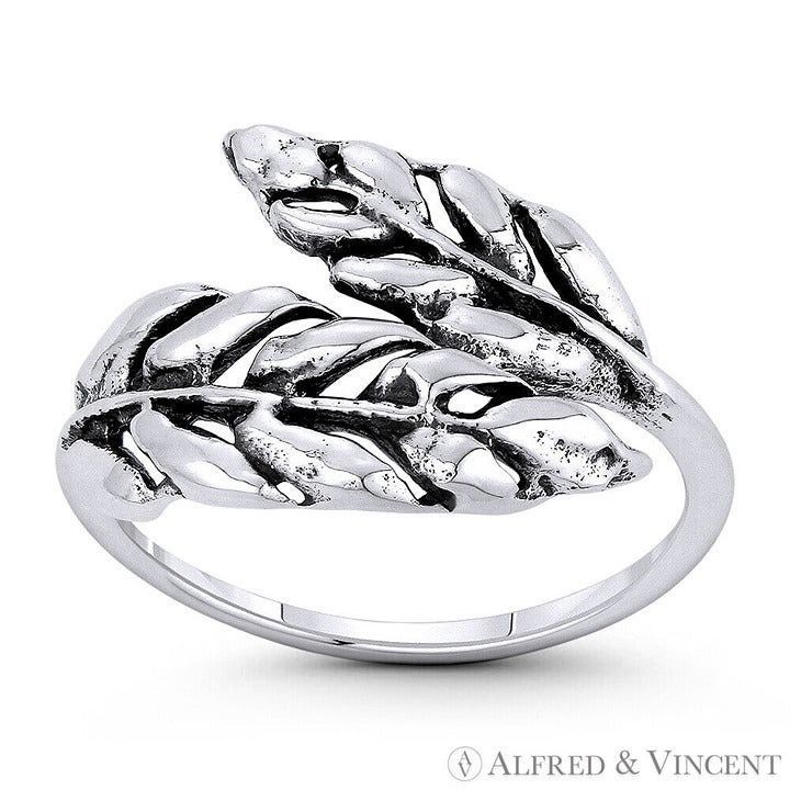 Other Branch & Leaf Green Charm Ring in .925 Sterling Silver Size ONE SIZE - 1 Preview