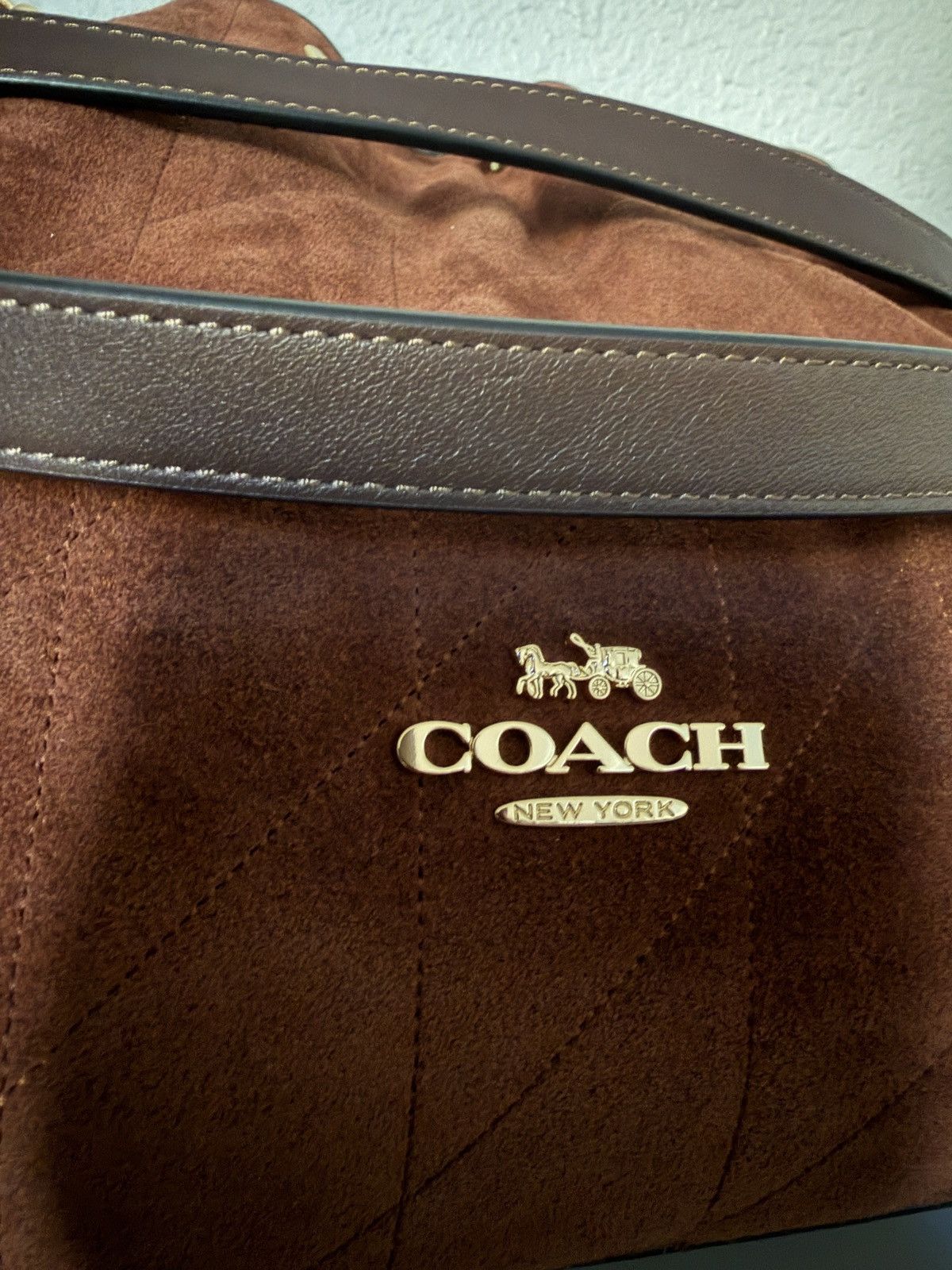 Coach NWT Coach Evelyn Shoulder Bag With Quilting Suede Size ONE SIZE - 14 Thumbnail
