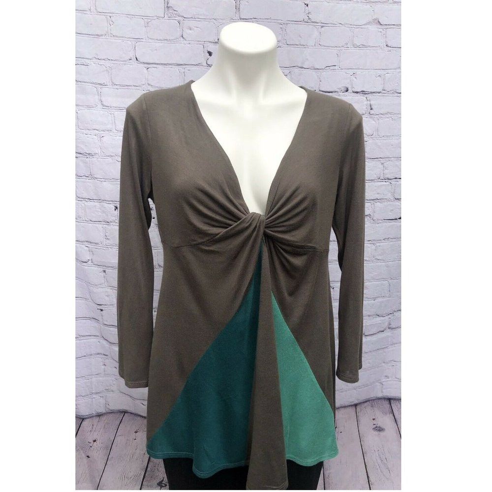 Other Ella Moss Colorblock 3/4 Sleeve Top Size L Size L / US 10 / IT 46 - 2 Thumbnail