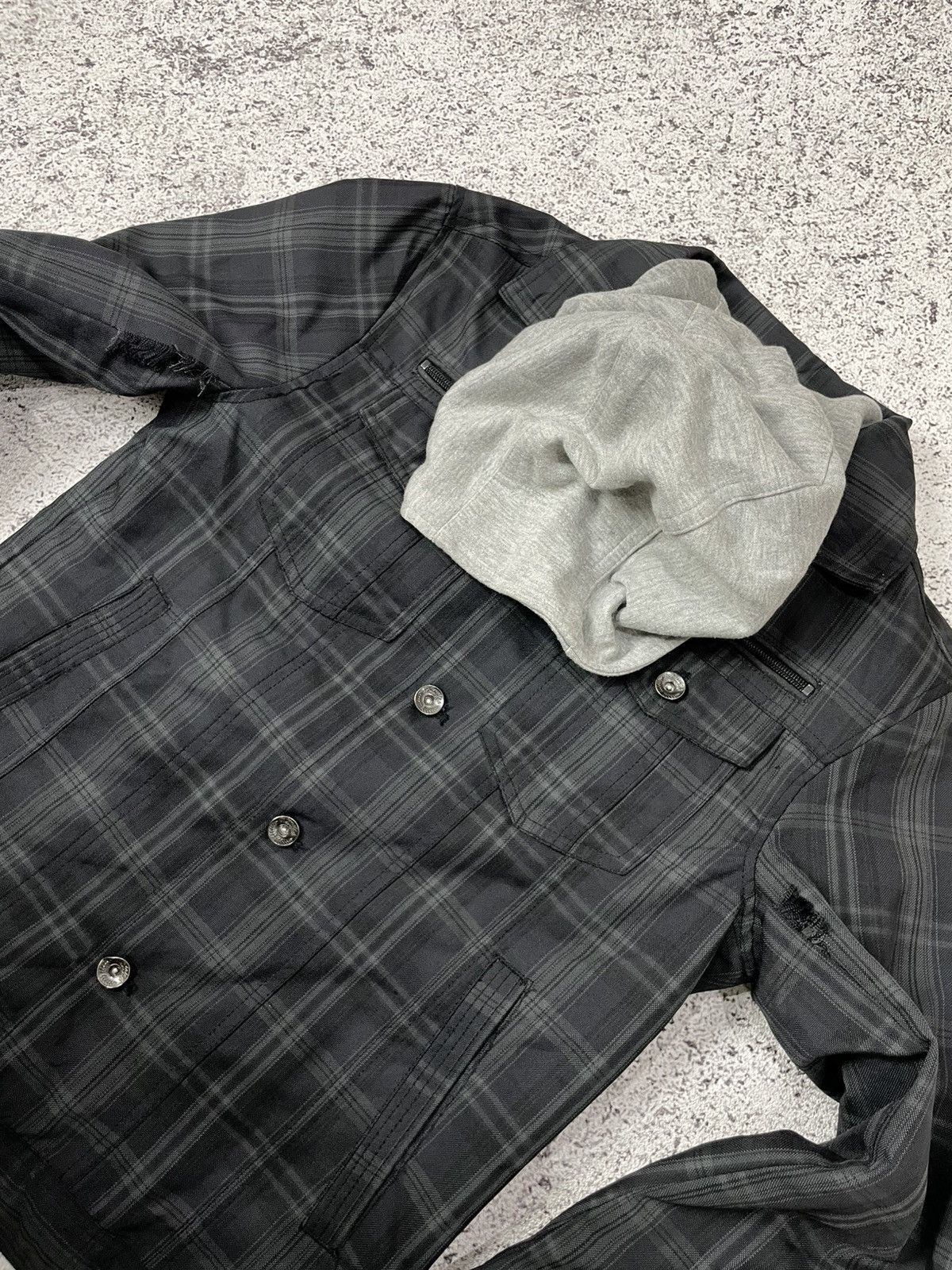Japanese Brand Vkei Bareback Realdress Double Layer Checkered Jacket Size US M / EU 48-50 / 2 - 6 Thumbnail