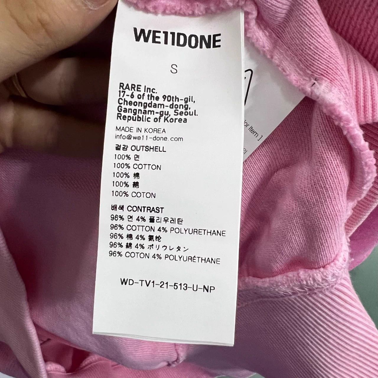 WE11DONE WE11DONE pink logo V-neck vest S size Size S / US 4 / IT 40 - 4 Thumbnail