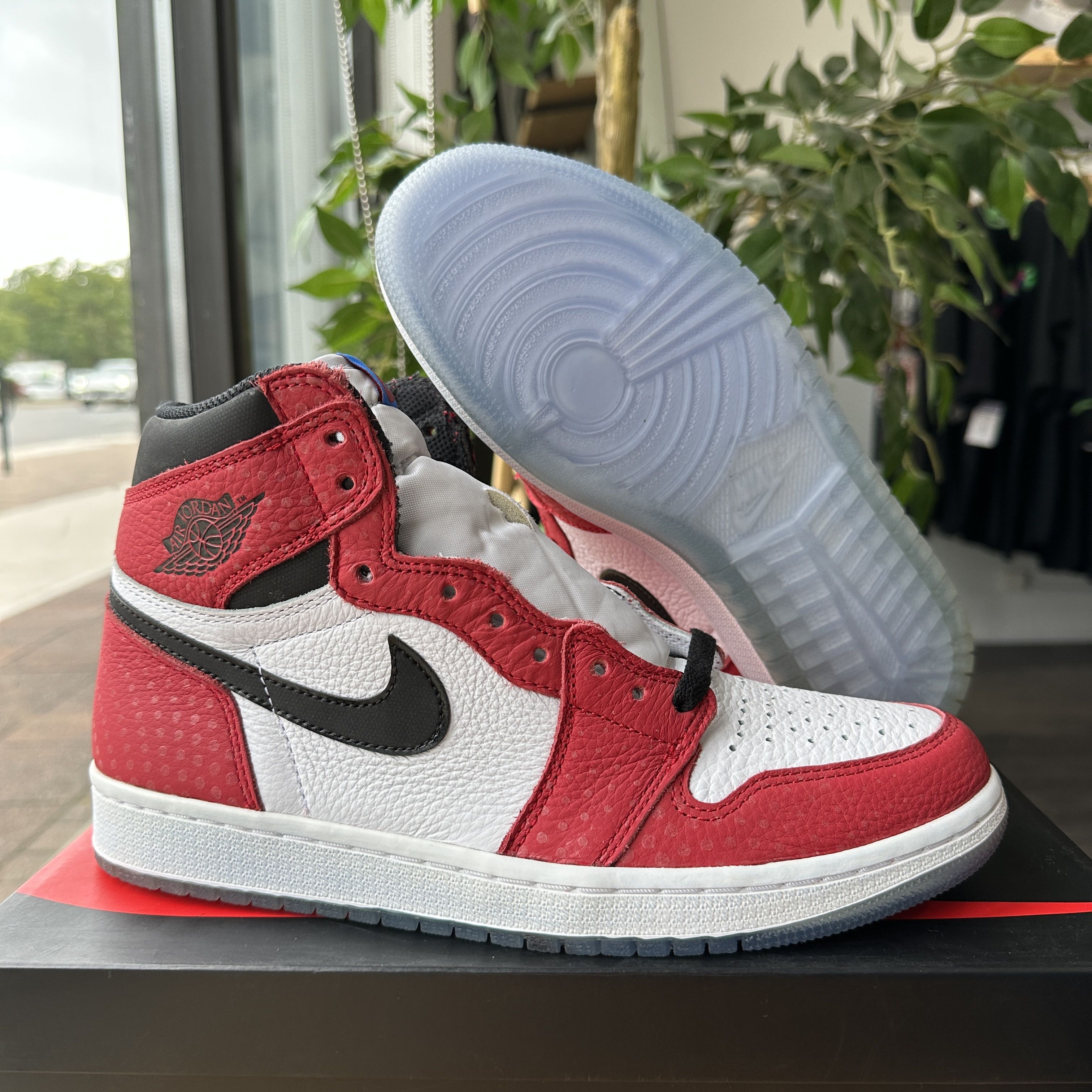 Brand New Jordan High Spiderman Origin Story Size