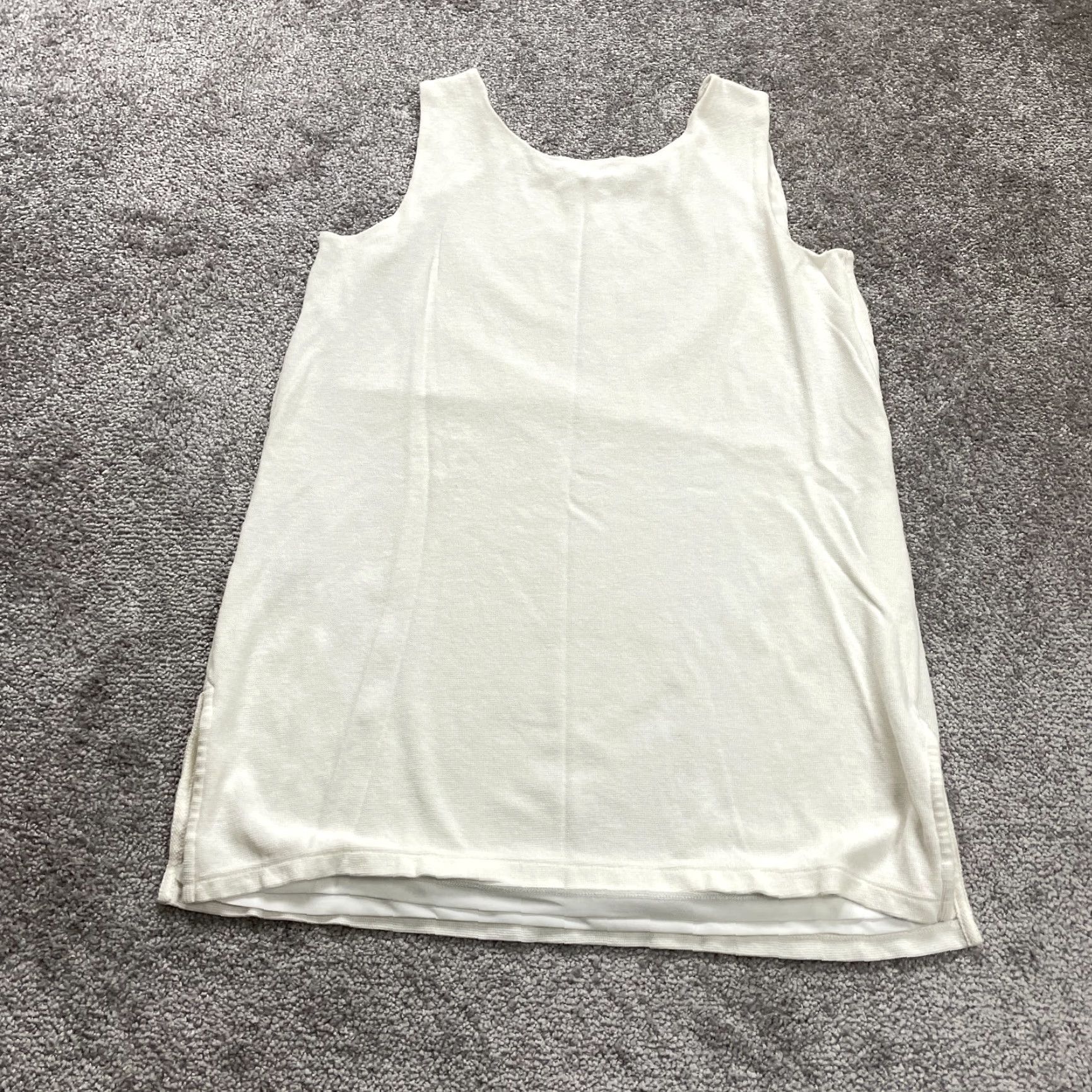 Lands' End VINTAGE Lands' End Women's Tank Top Small White Sleeveless Casual Summer Basic Knit Size S / US 4 / IT 40 - 2 Thumbnail