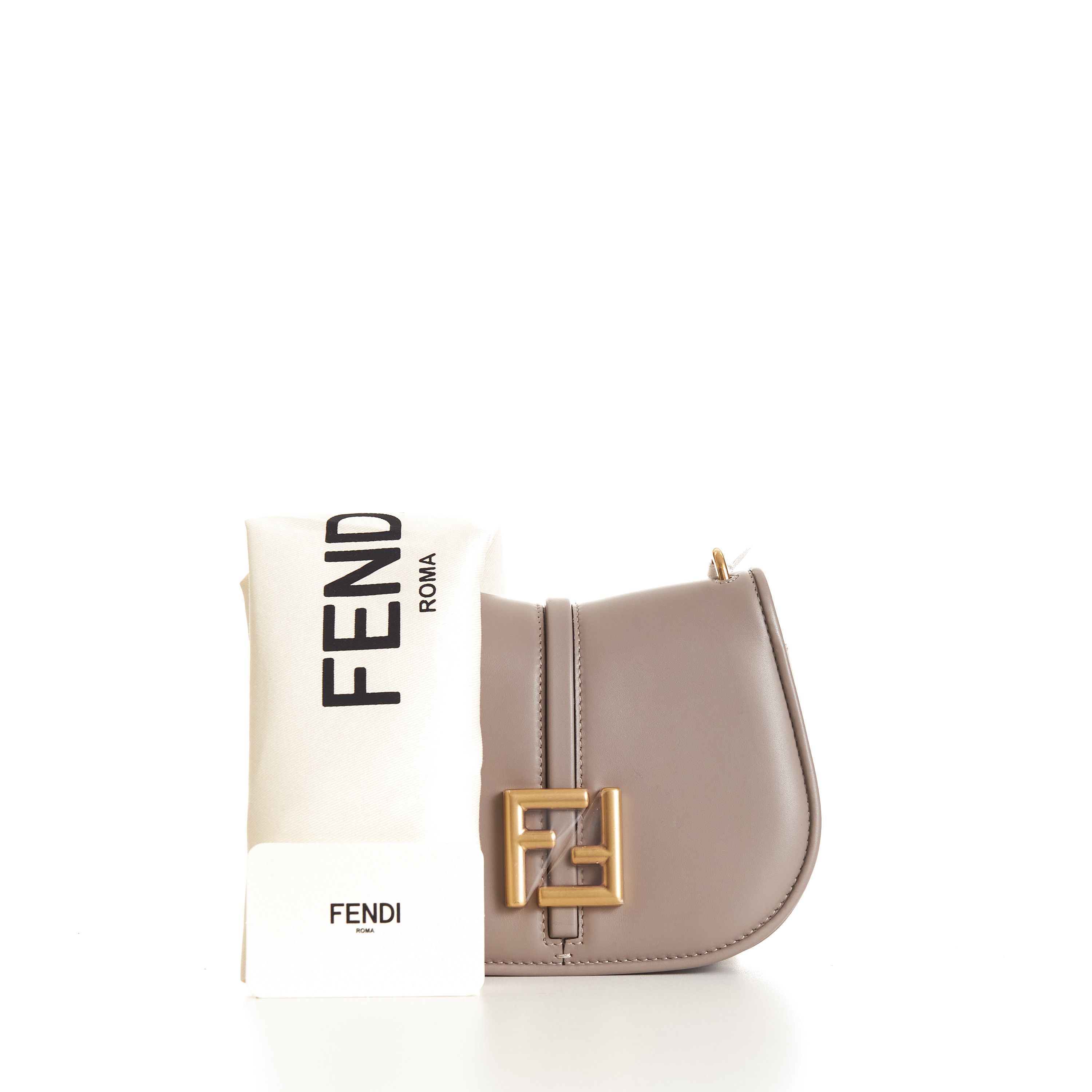 Fendi C’mon Mini Dove Gray Smooth Leather Size ONE SIZE - 12 Thumbnail