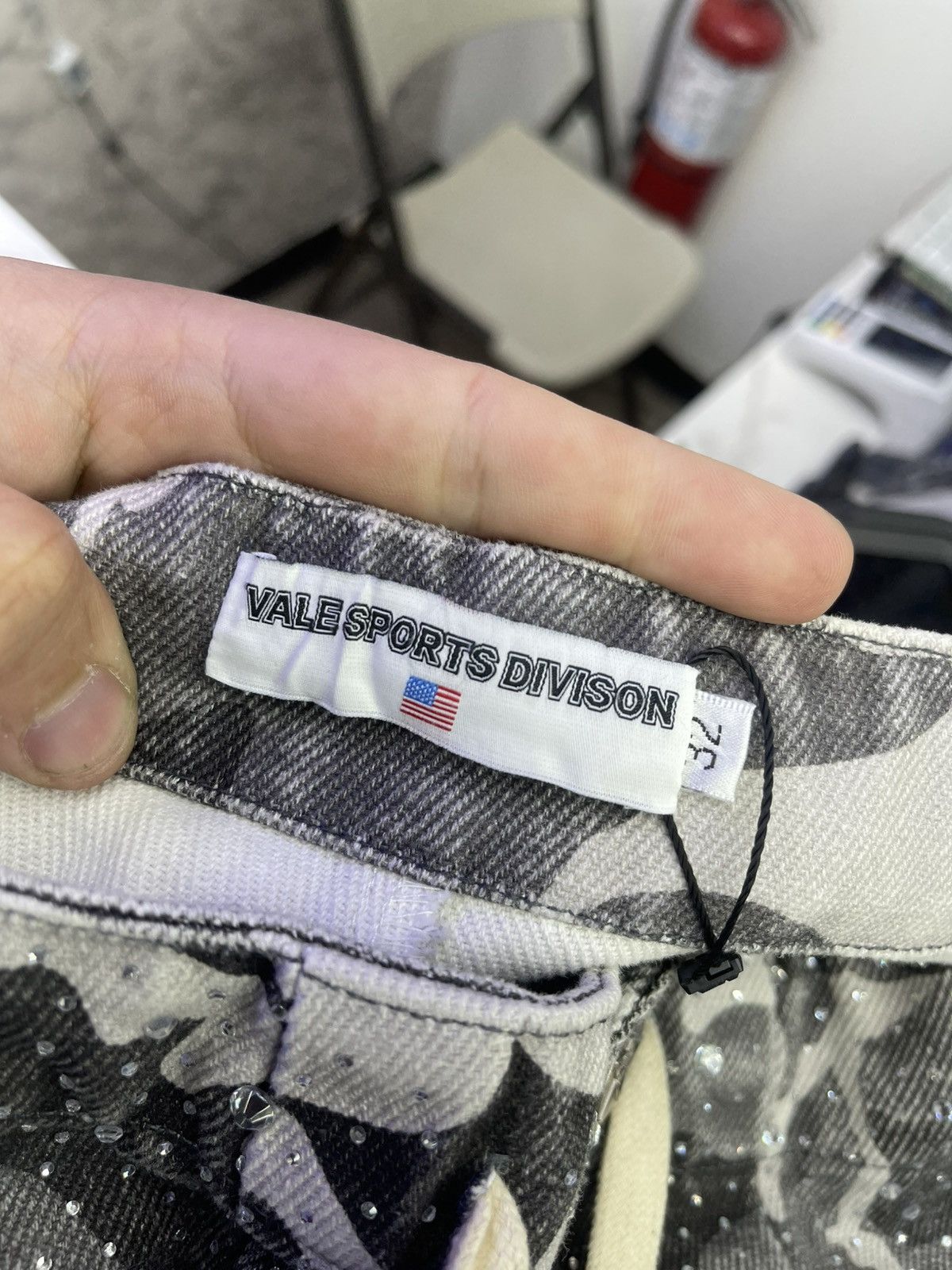 Vale Vale lives rhinestone pants camo grey Size US 32 / EU 48 - 3 Thumbnail