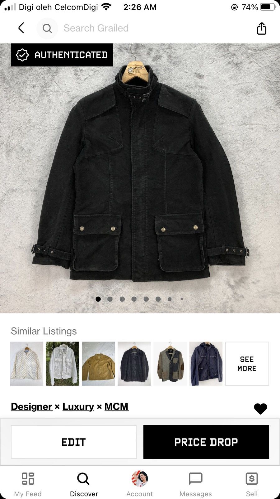 MCM MCM LEGERE BORCADE BLACK CHORE JACKET #5569-198 Size US M / EU 48-50 / 2 - 12 Thumbnail
